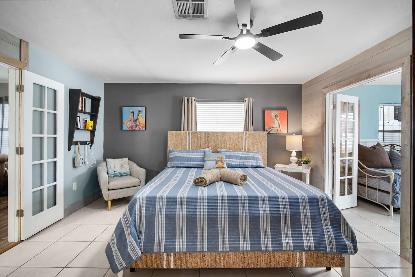 Main bedroom with access to the Florida Room and the living room