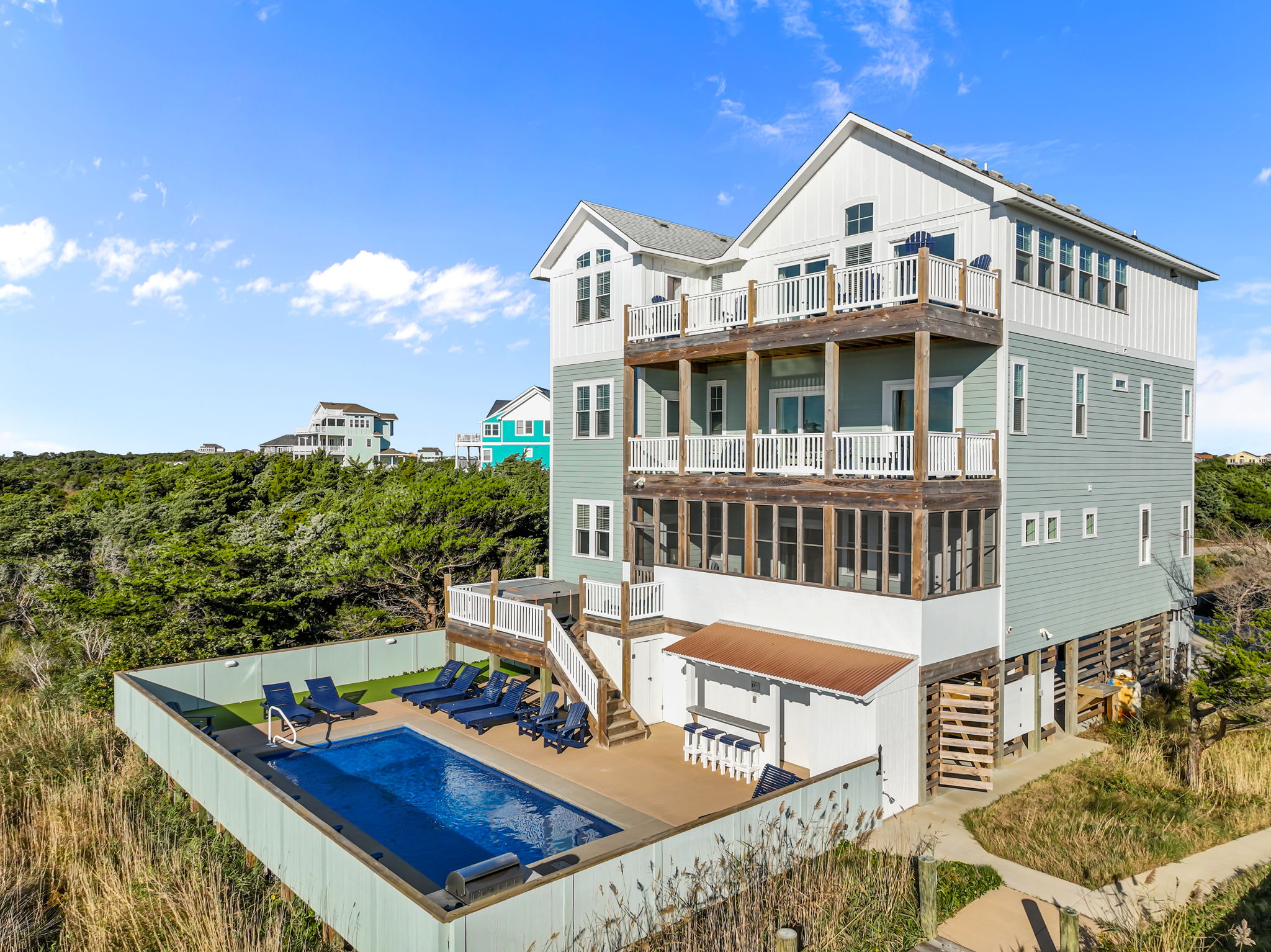 Back View/Pool View of Vacation Rental