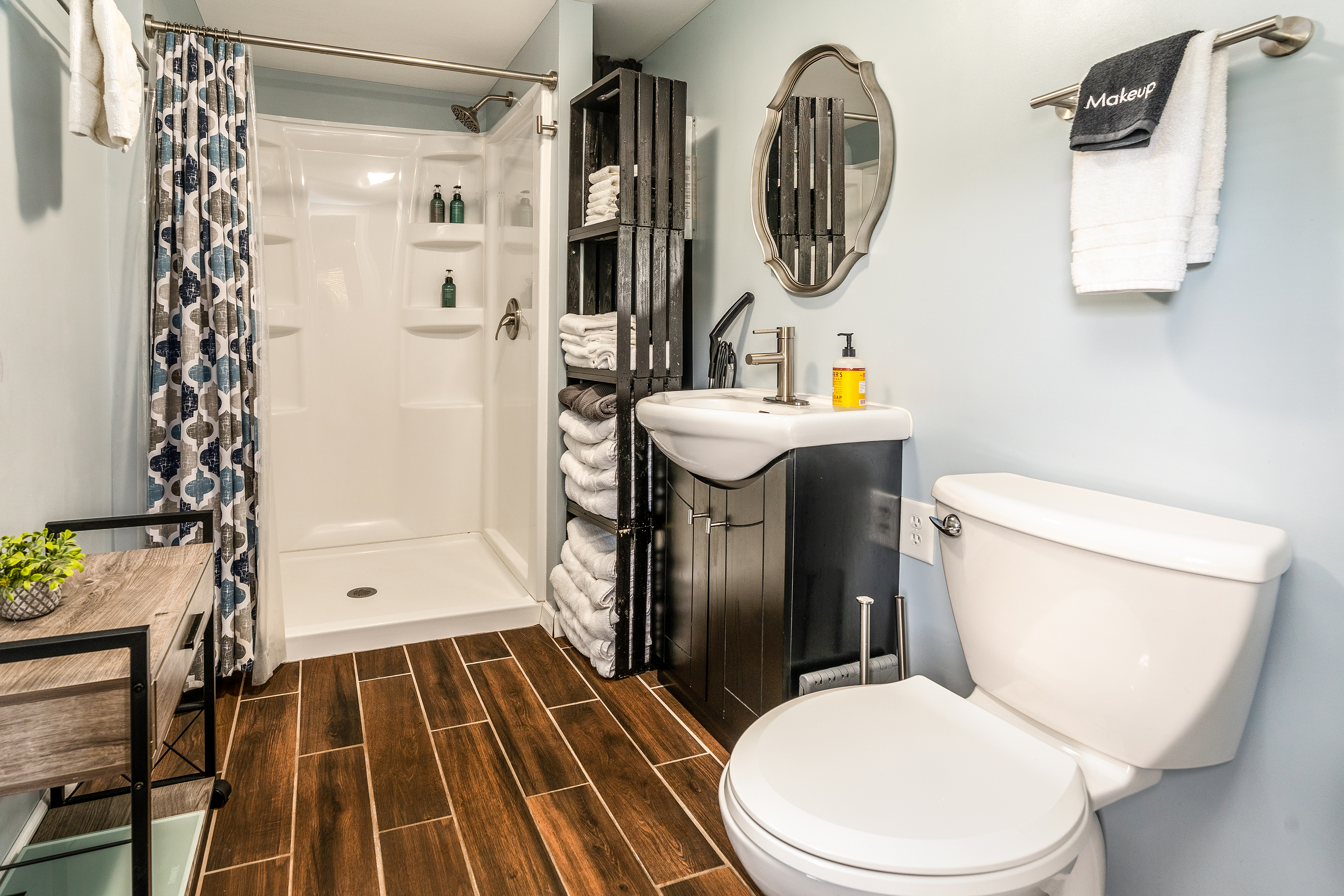 Bathroom with walk-in shower