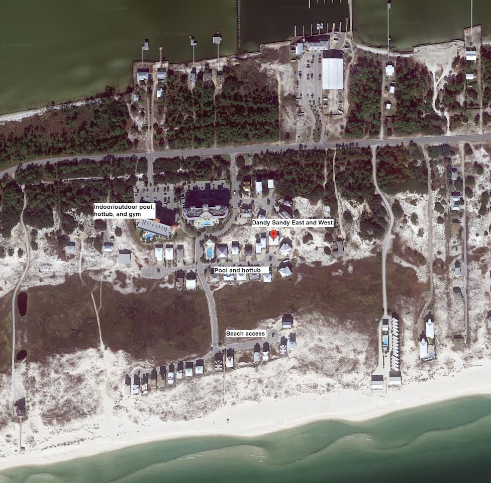 Location map.  Short walk to the beach!