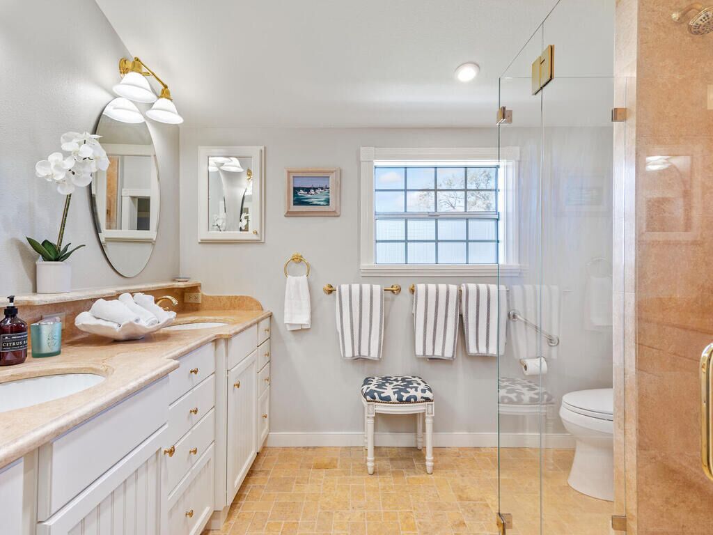 Upstairs bathroom - walk in shower