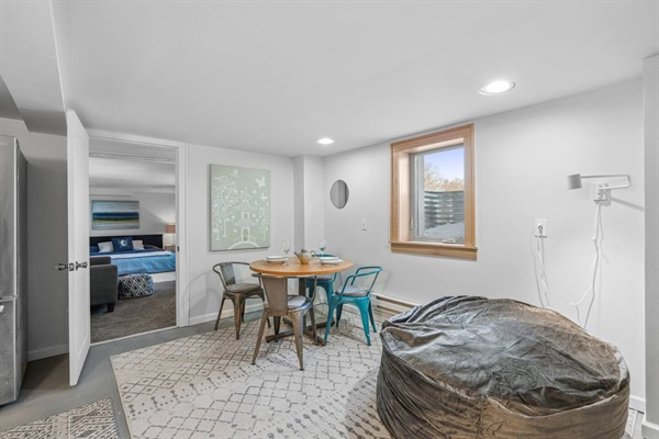 Basement dining area