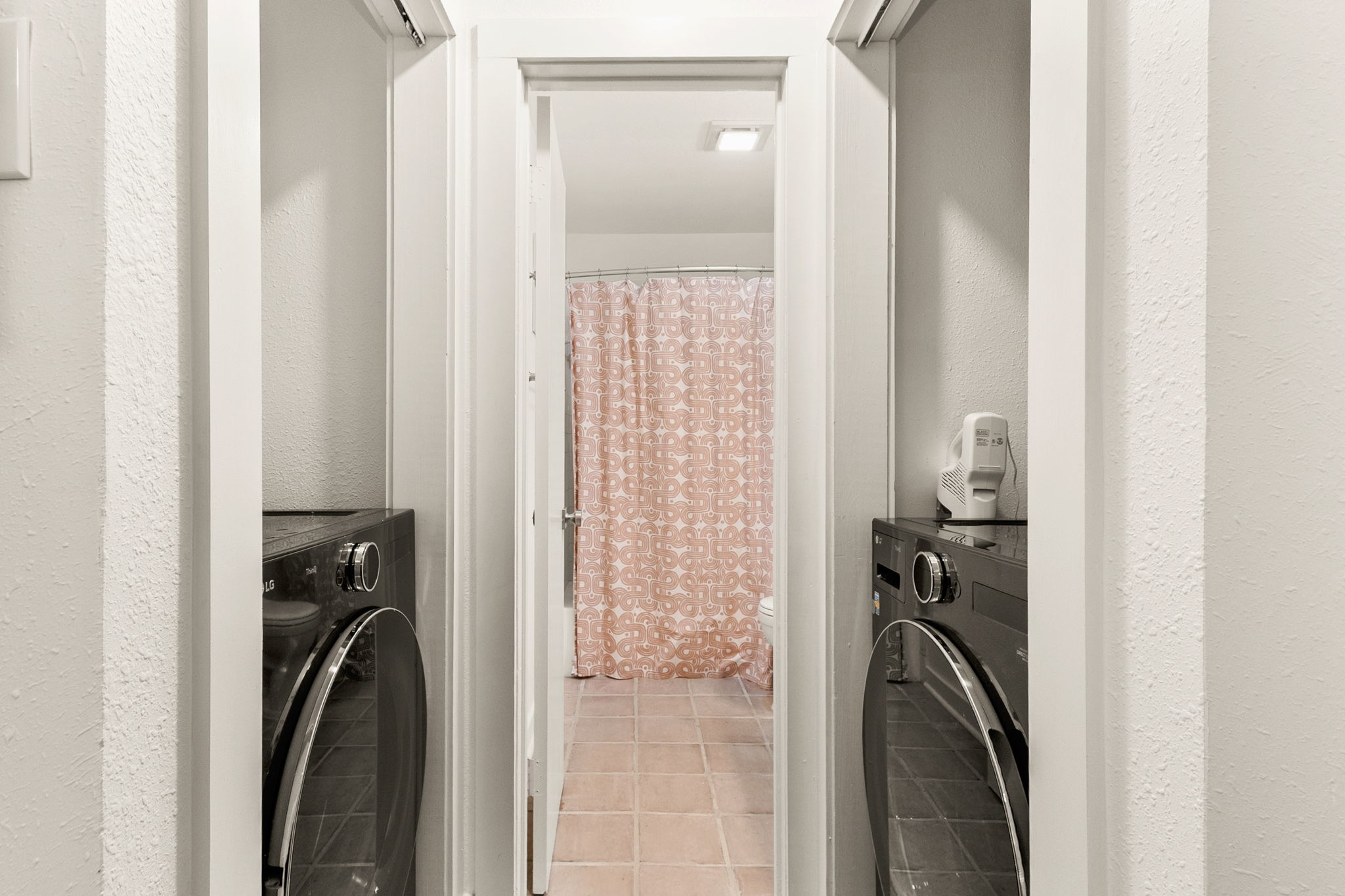 In-unit washer and dryer so you can pack light and refresh clothes anytime