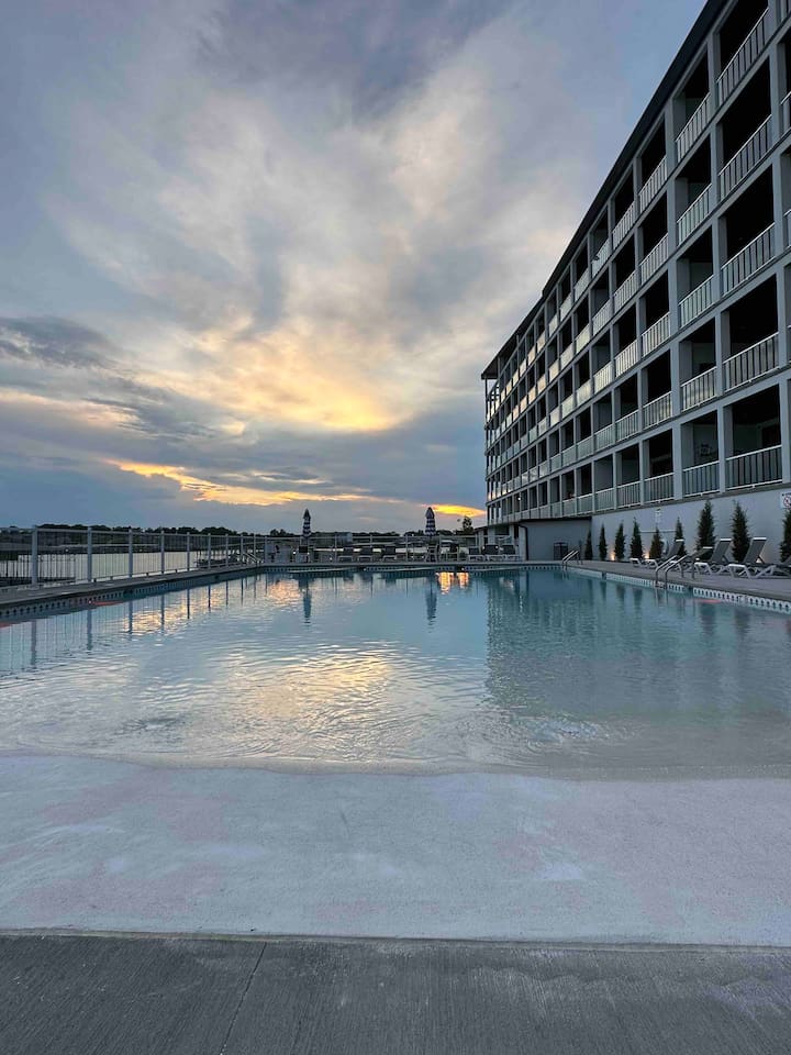 Beautiful sunsets from the pool area