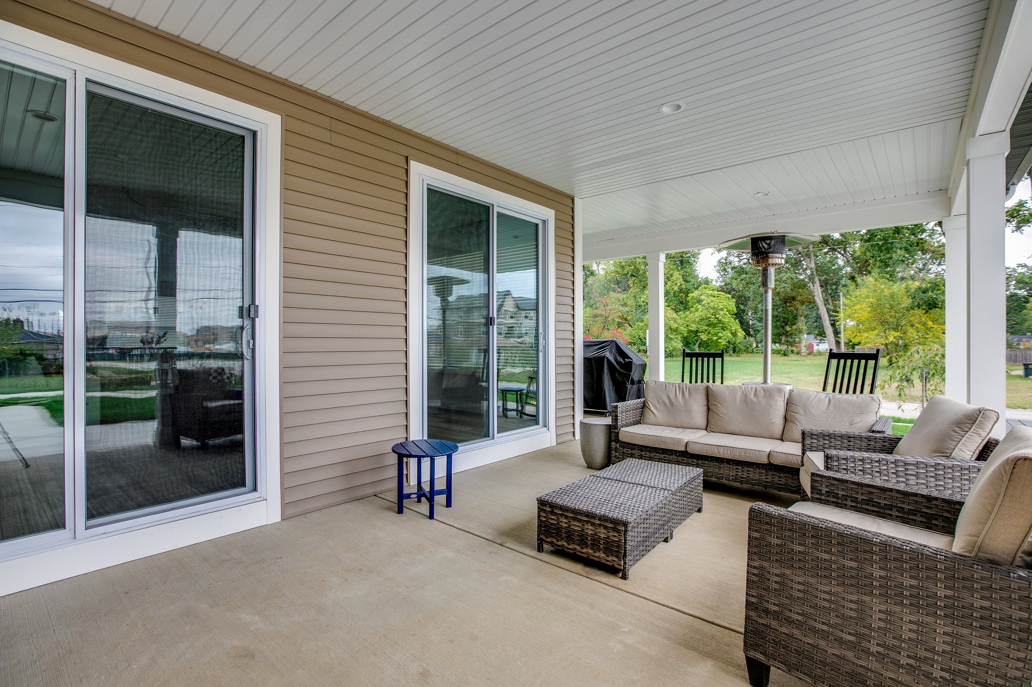 Outdoor Patio with Two TV's and Heaters