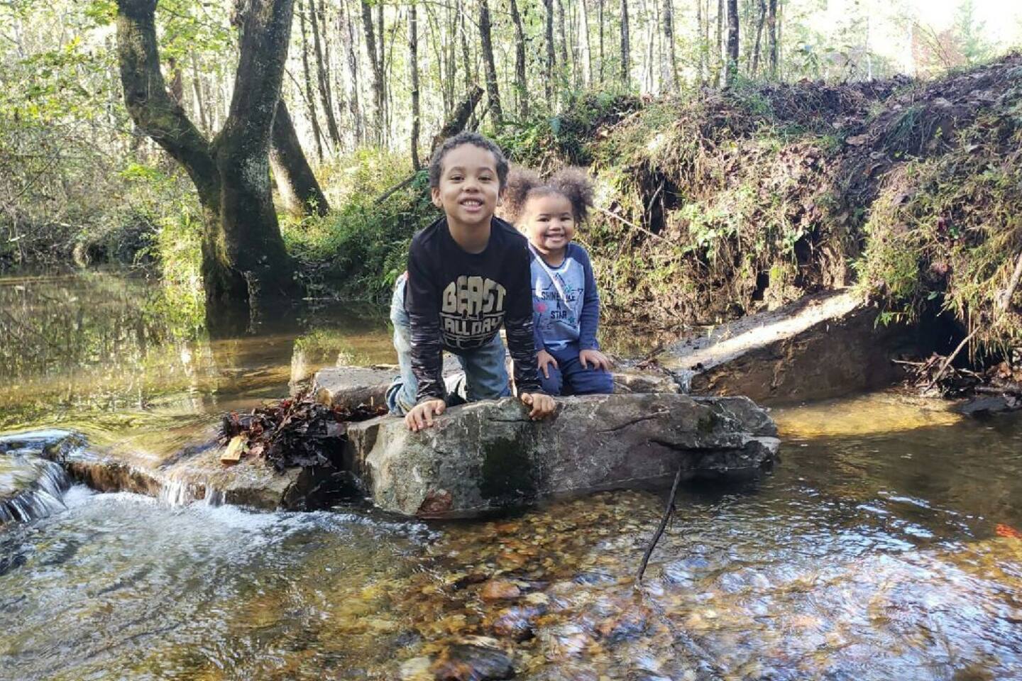 Having fun in the creek!