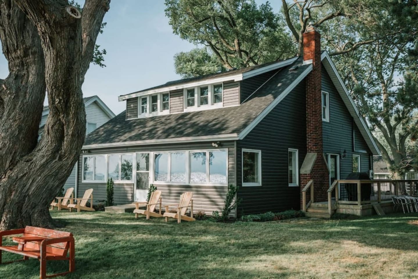 Side view facing the water