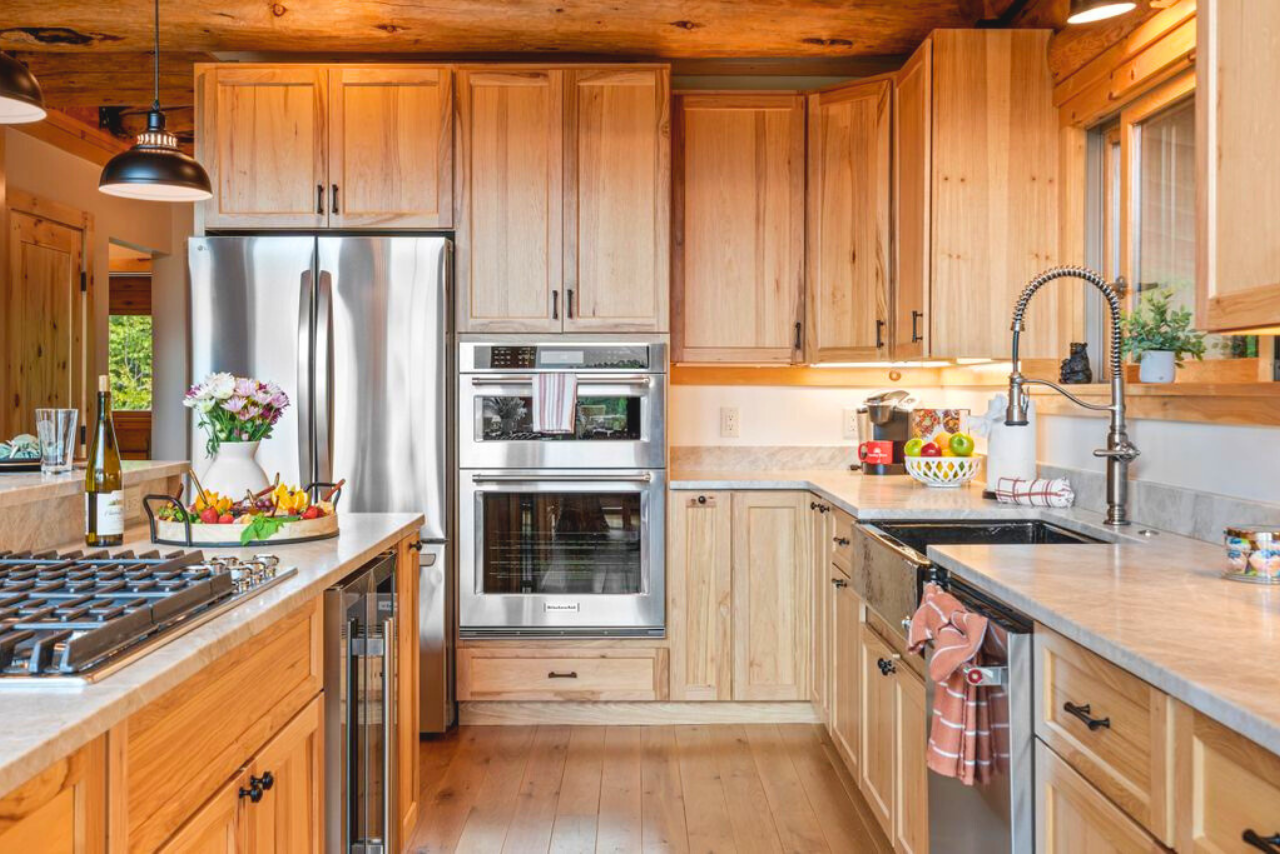 Enjoy cooking, dining, and lounging together in this open space.