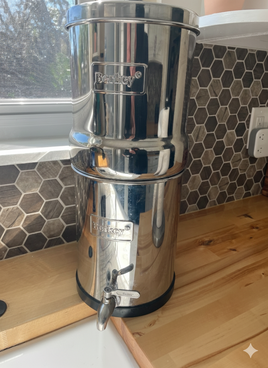 Berkey Water Purifier in Kitchen