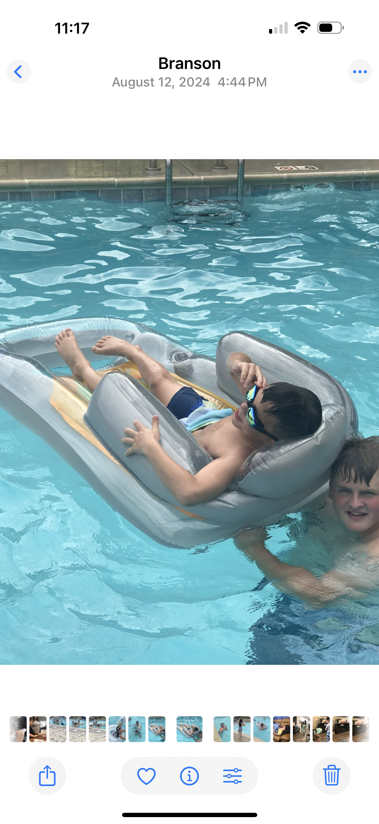 Oversized pool for hours of fun with the family after a day at Silver Dollar City.