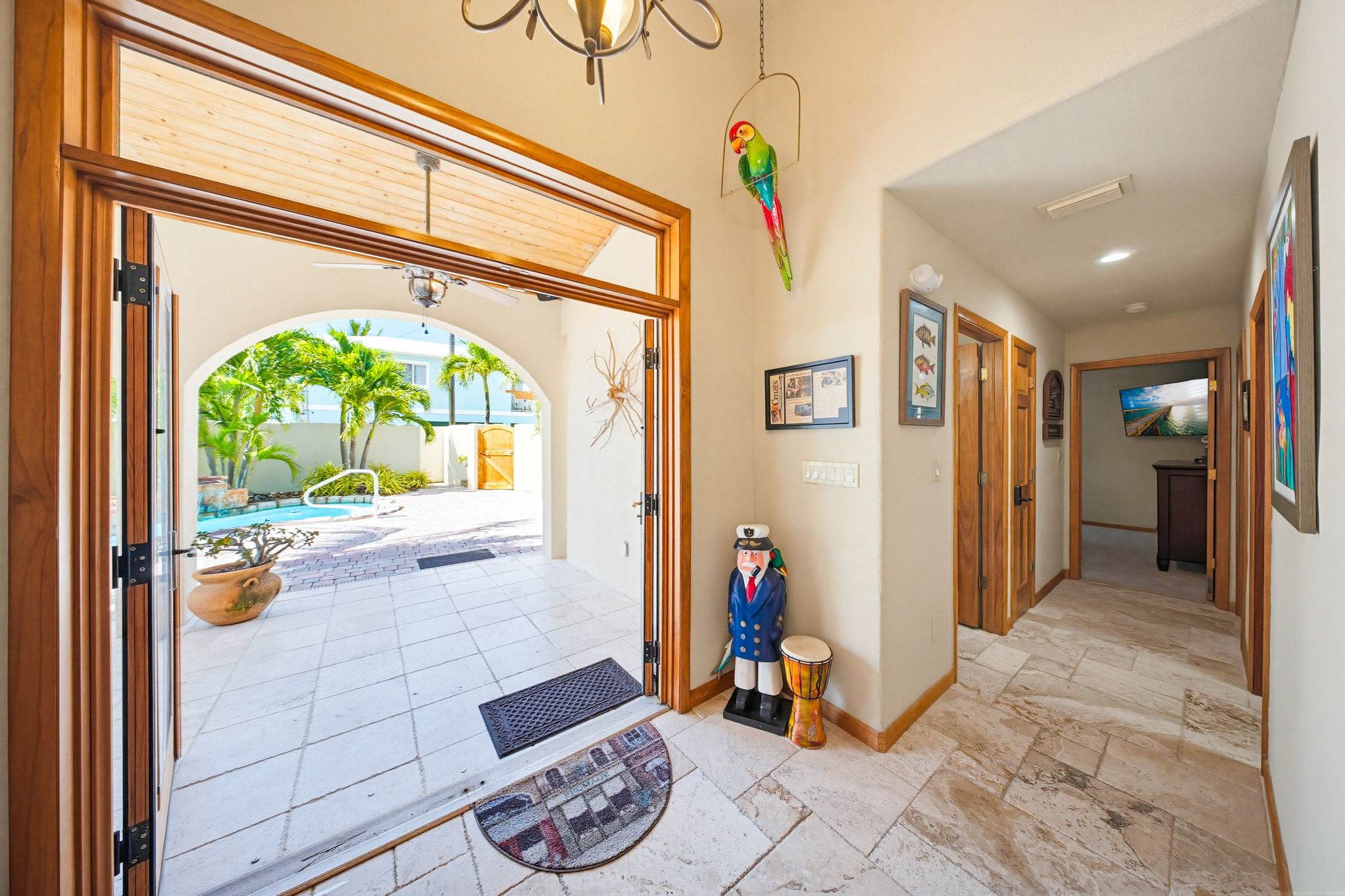 Coming inside, the charm of this house continues
