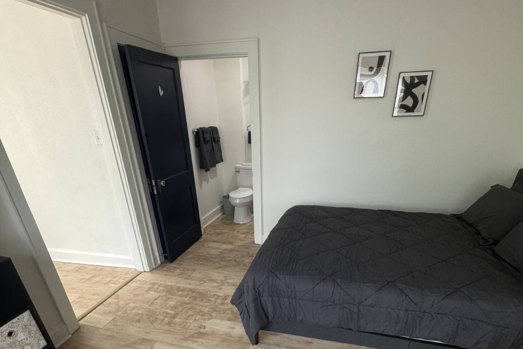 bedroom with bathroom