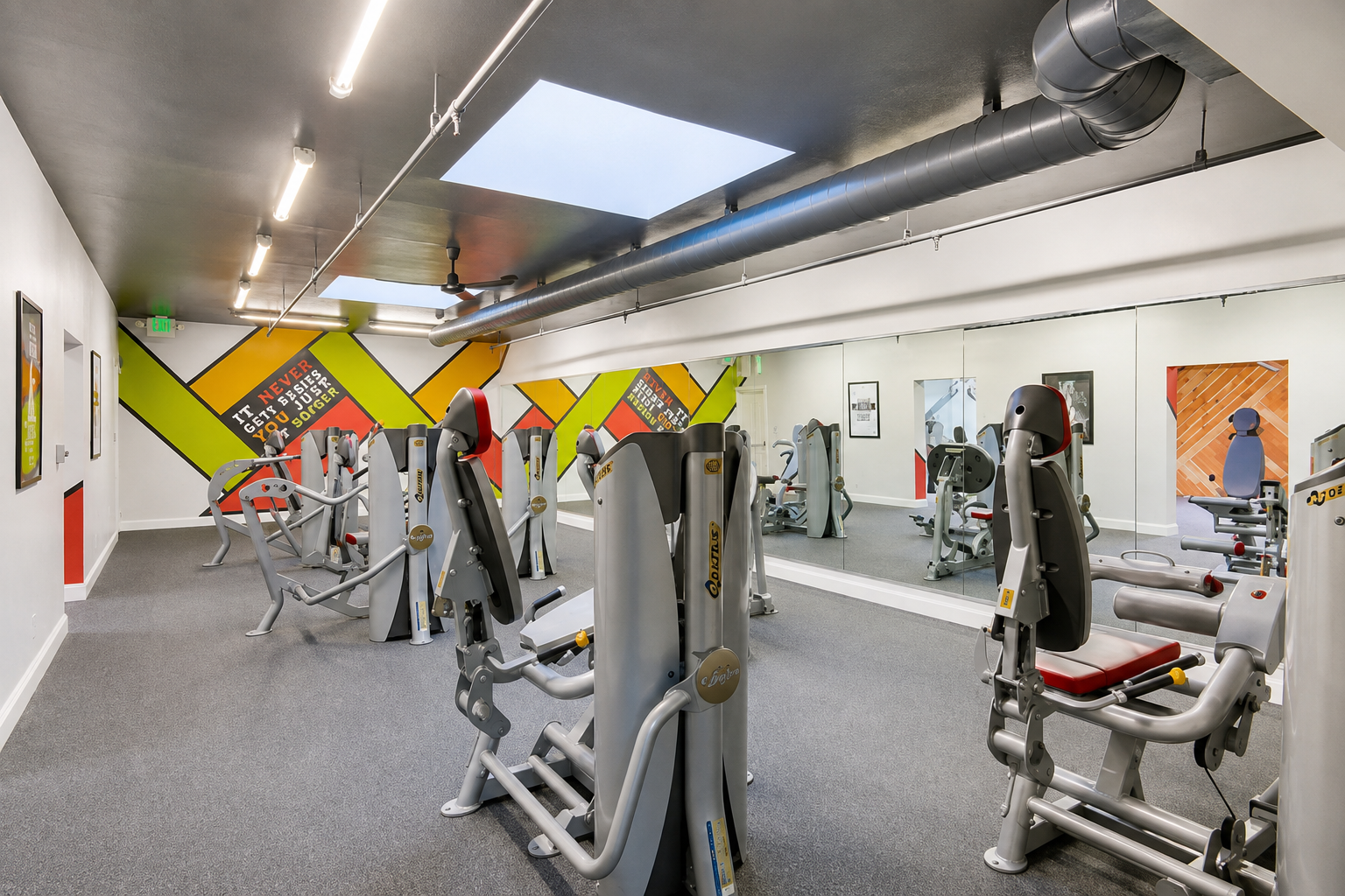 Spacious and inviting fitness center