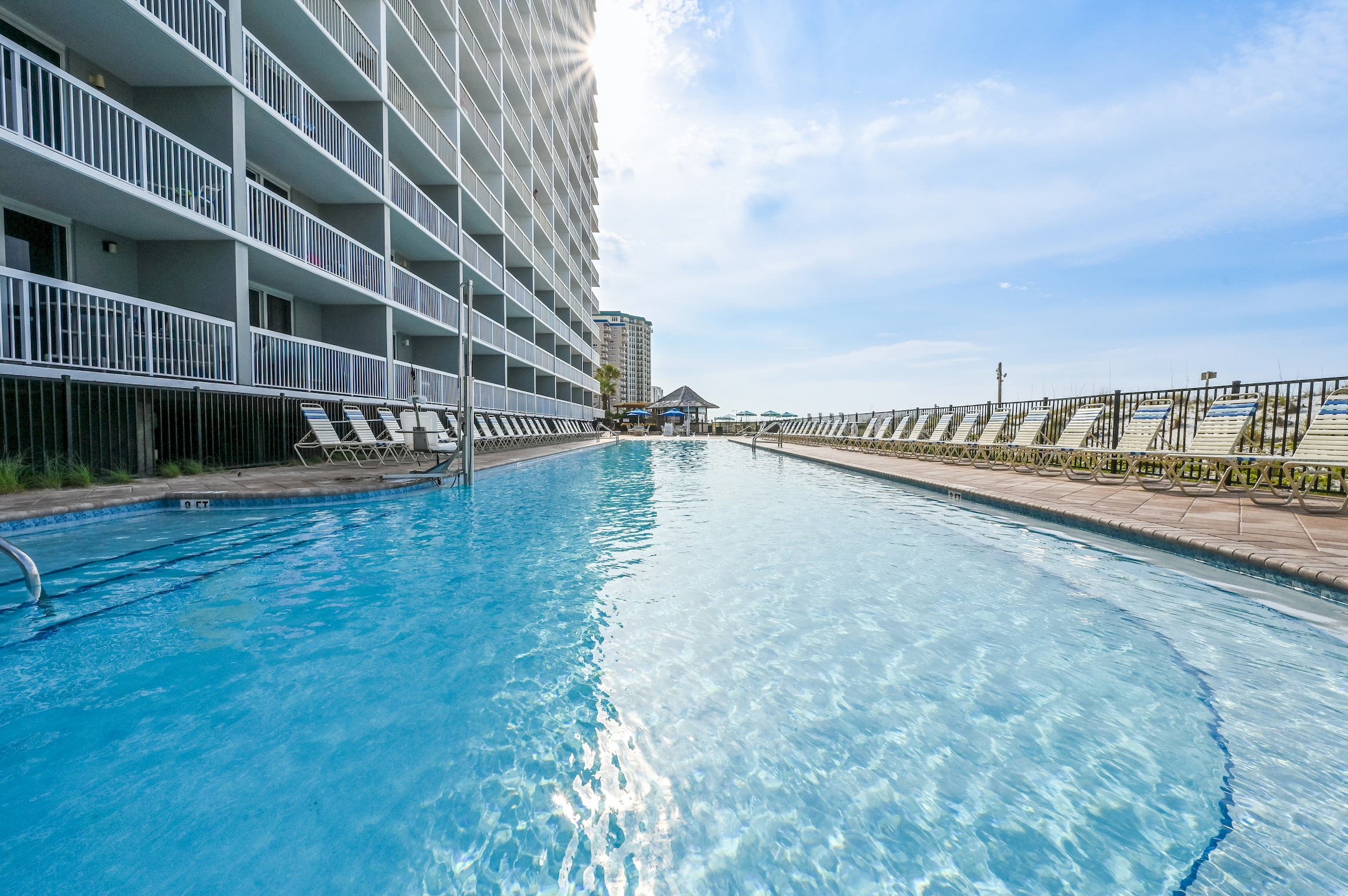 morning swims are the best in our new pool looking at the sunrise...