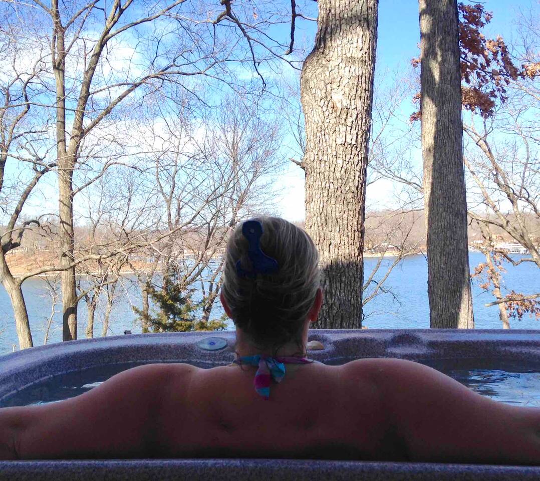 Relax in the hot tub all four seasons: Winter, Spring, Summer, & Fall included 