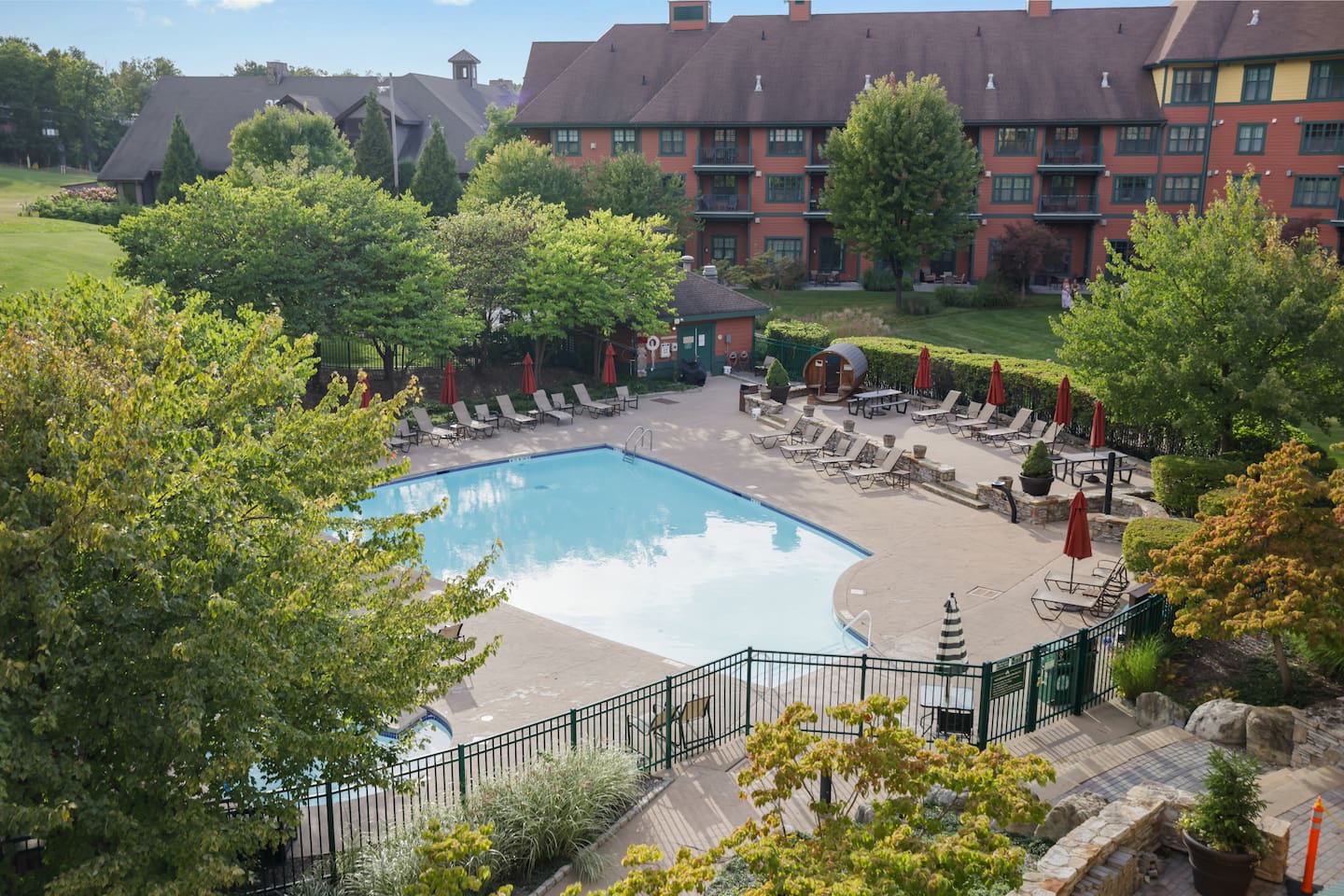 Great view of the pool from the balcony! 