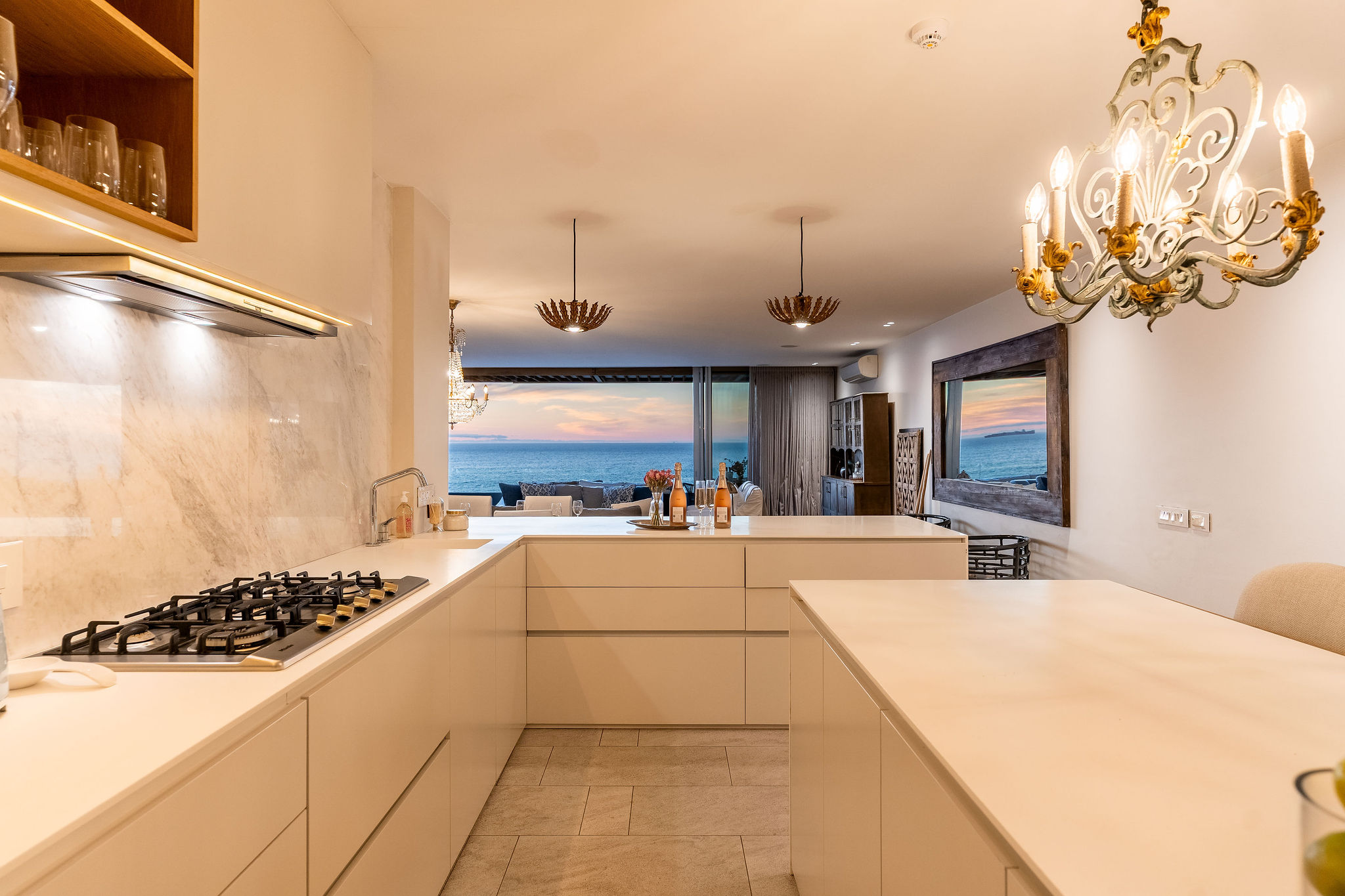 ocean view from the kitchen