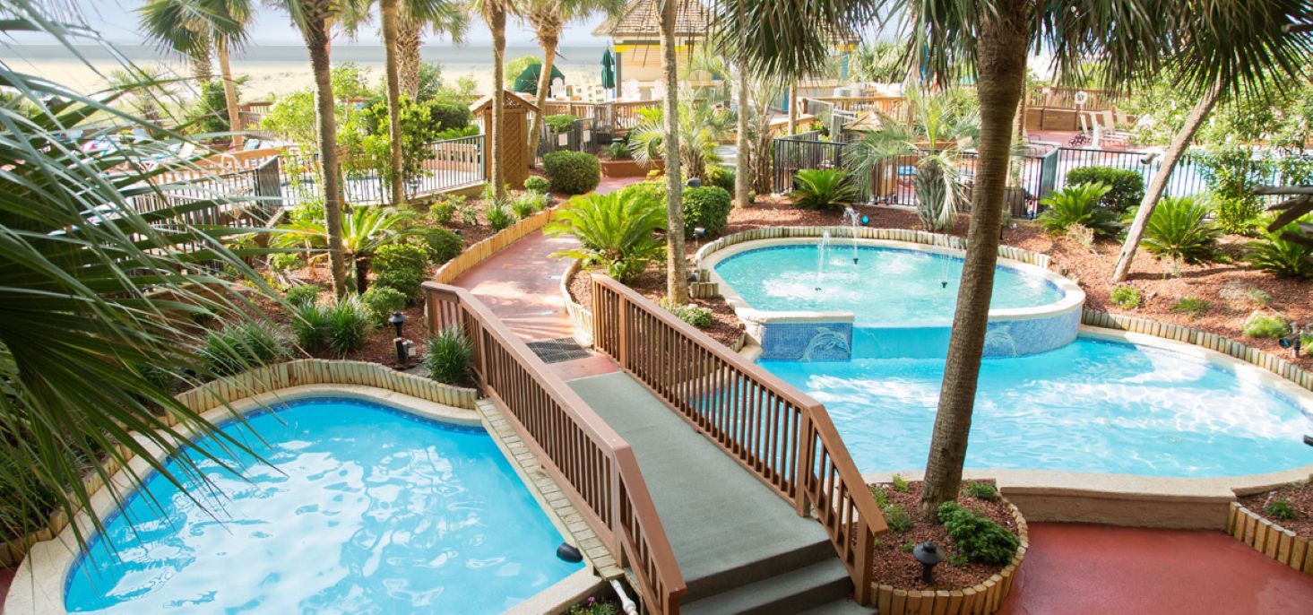 Enjoy the day by the pools