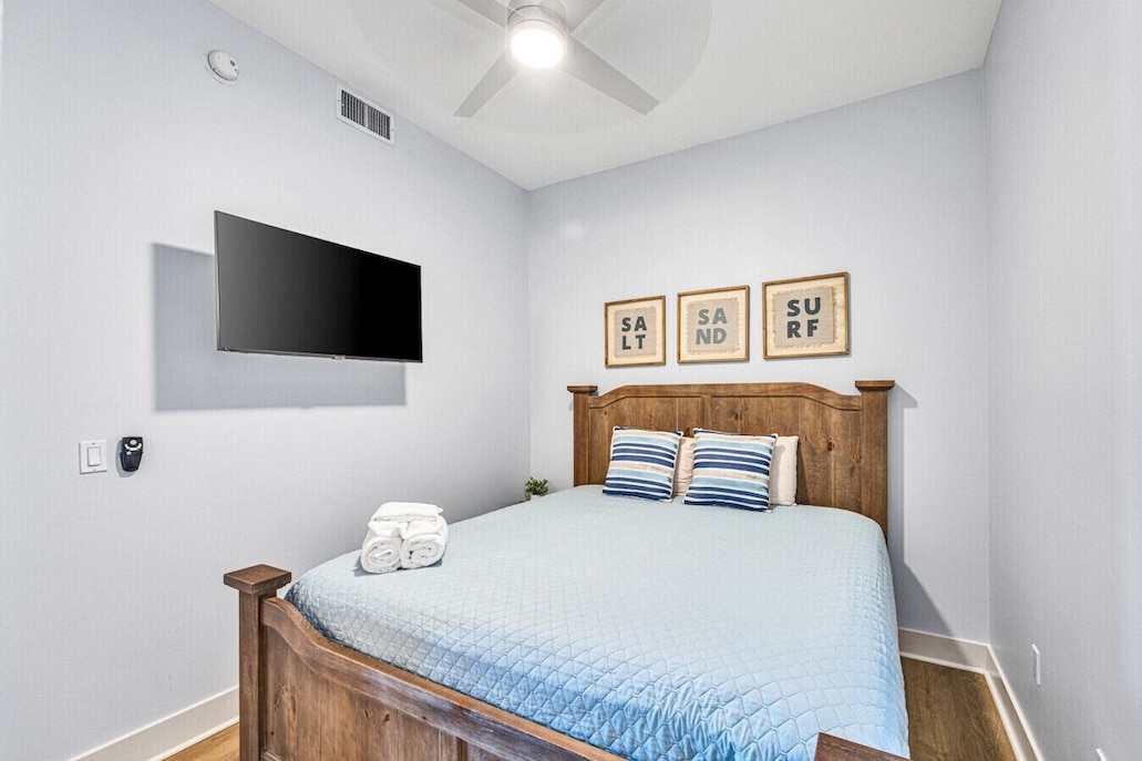Bedroom #2. King Sized Bed with Smart TV