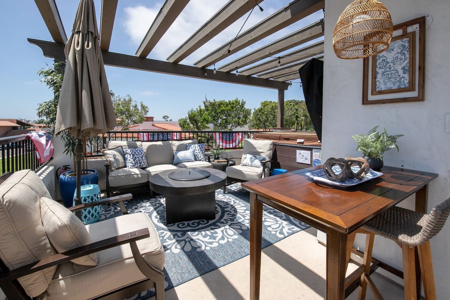 Additional Deck Photo: Dining table and bar counter outside for eating or setting out treats.