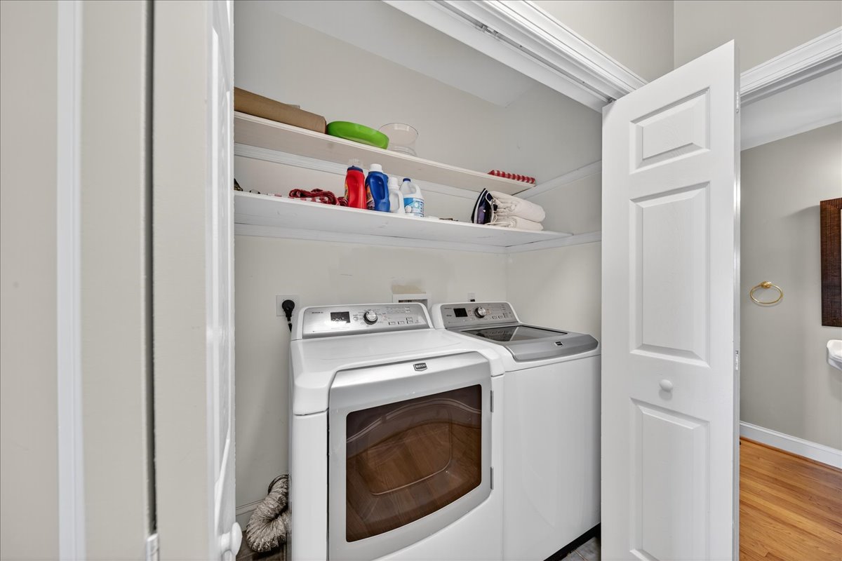 Washer and dryer on the main level for your convenience.