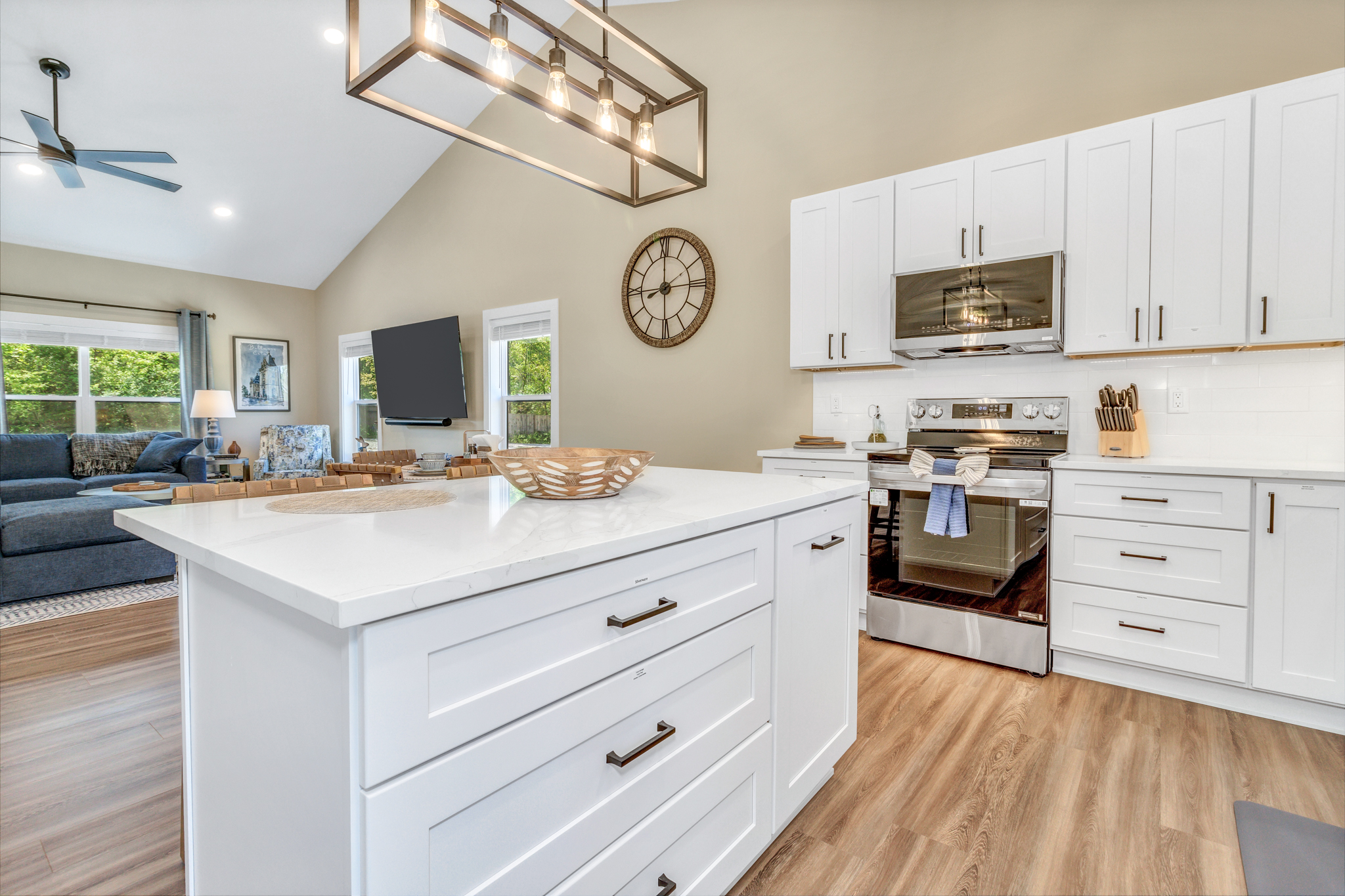 Prepare meal and still be close to everyone in the Living Area