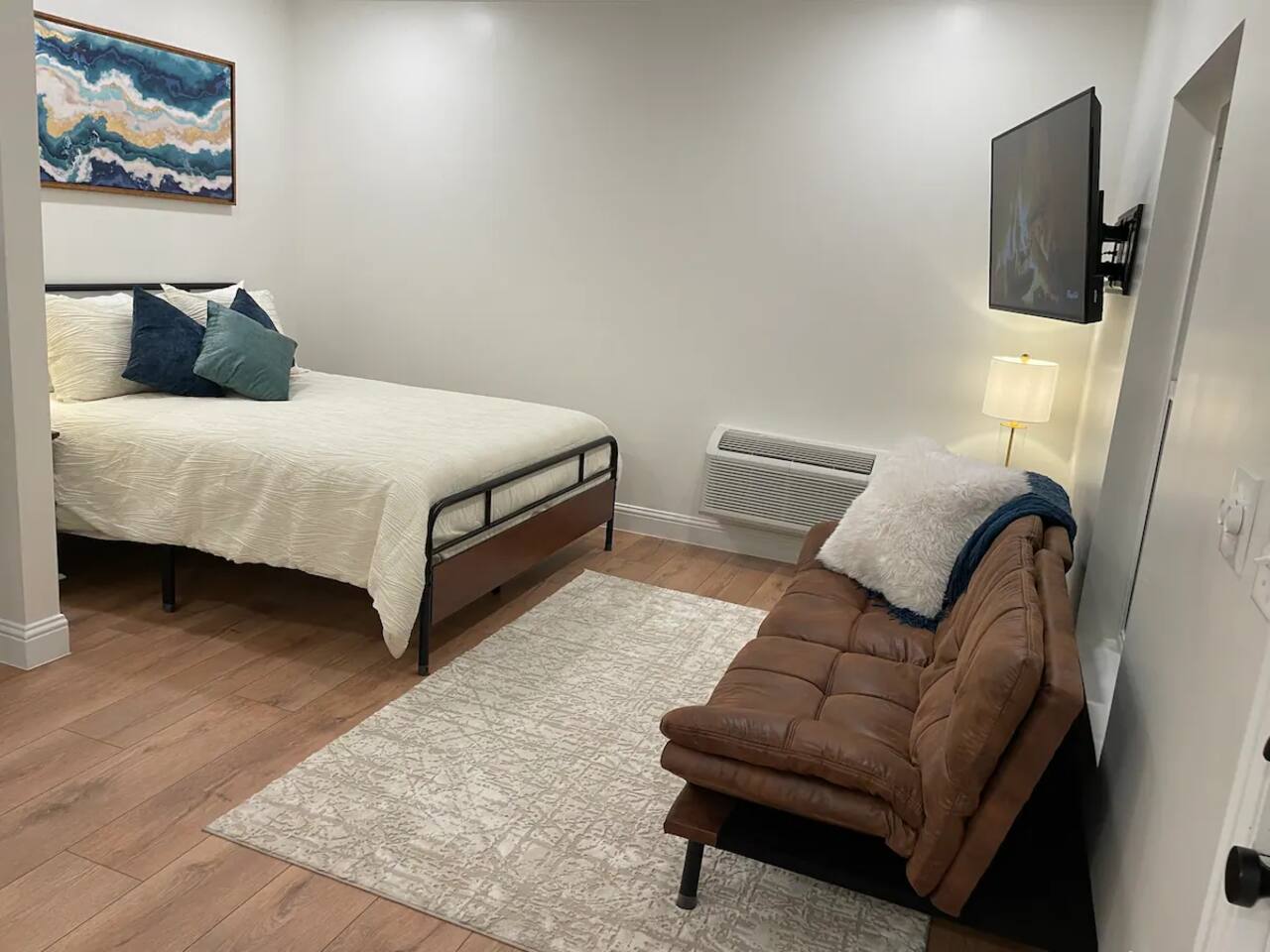 Bed and Seating Area