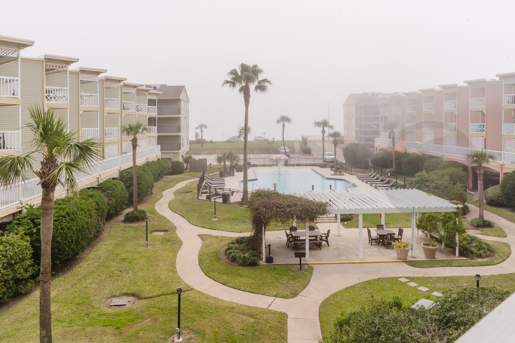 One of the grilling/picnic areas just below your balcony
