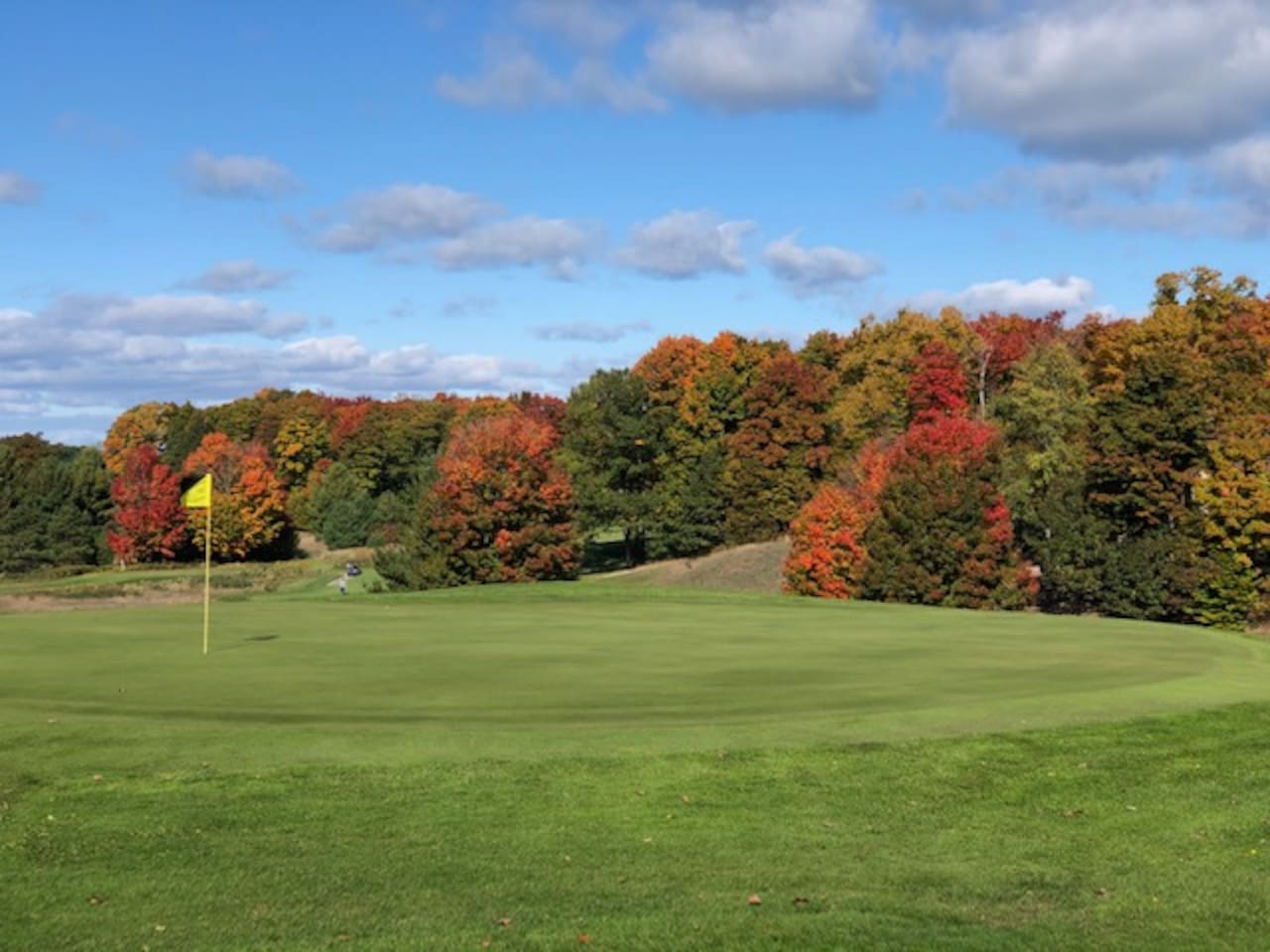 Private patio overlooks the 17th hole