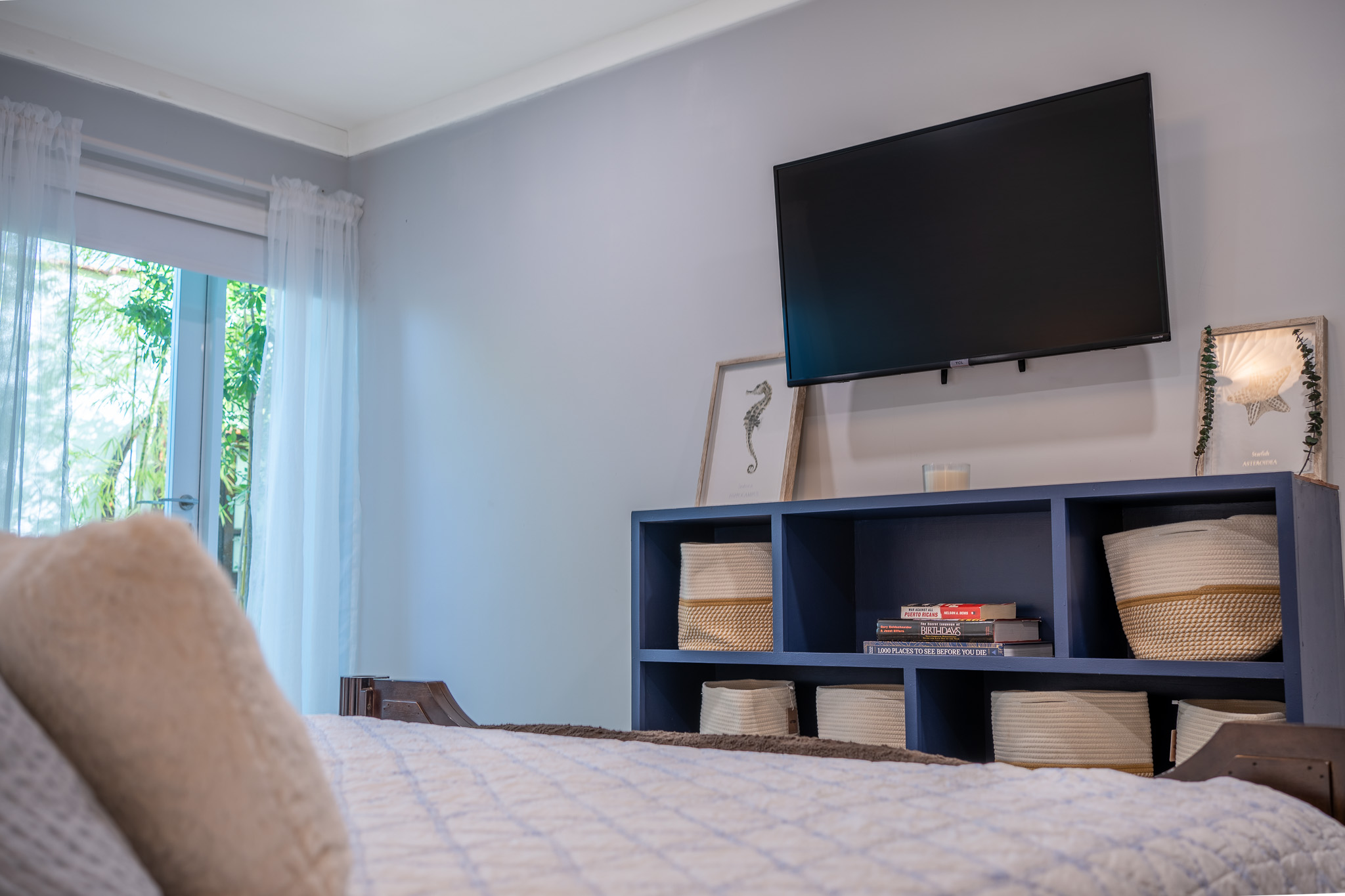 This view is a direct look at our TV and decor in Dorado, Puerto Rico.