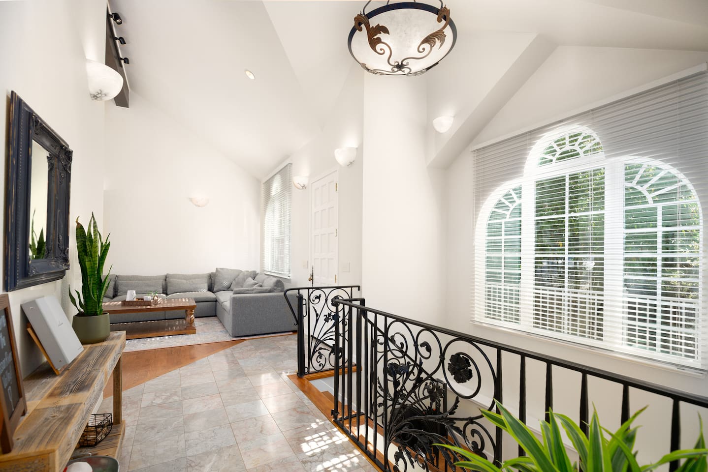 Fun awaits: Follow the stairs downstairs for exciting entertainment!