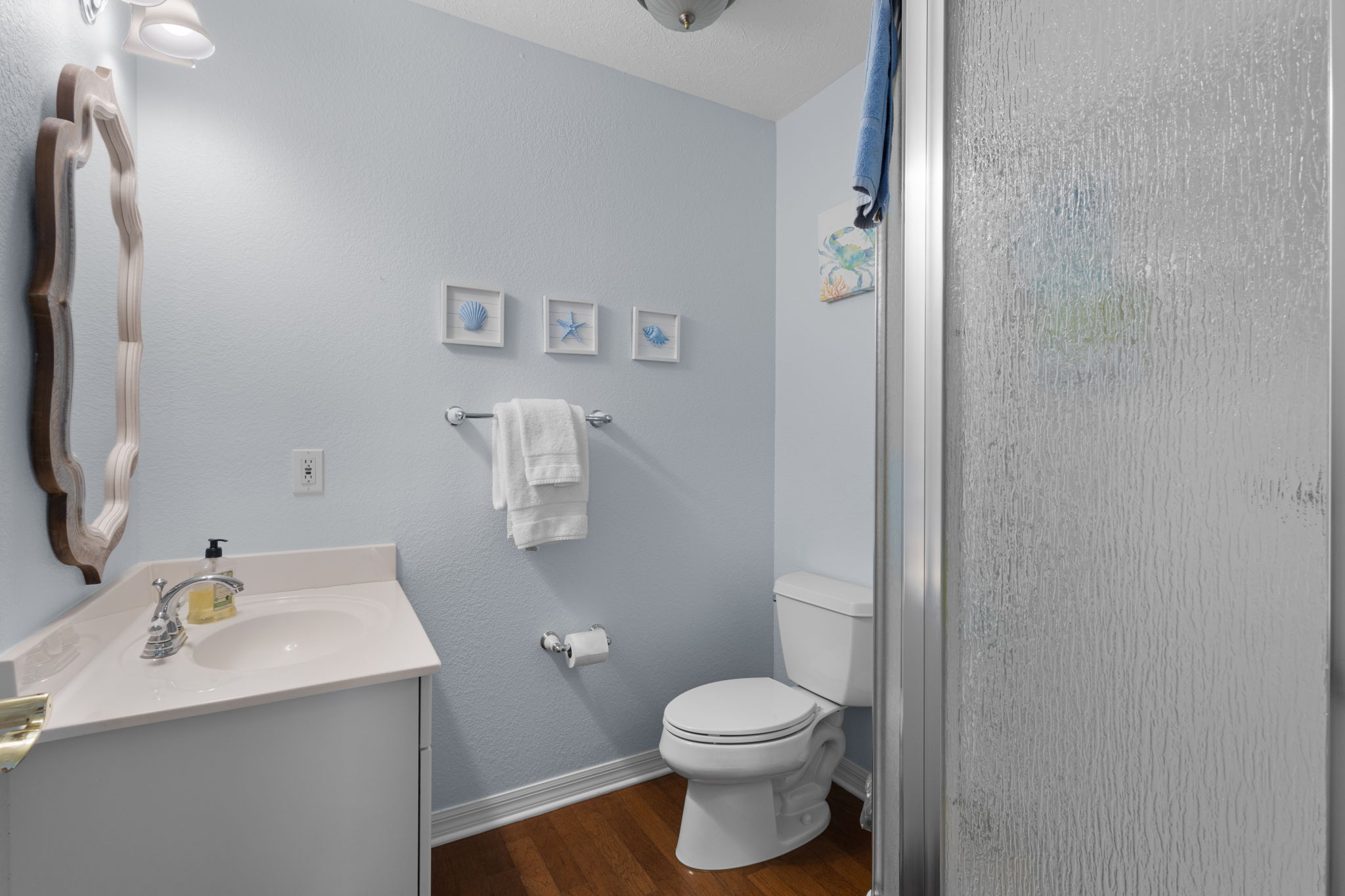 Separate full bath on second floor.