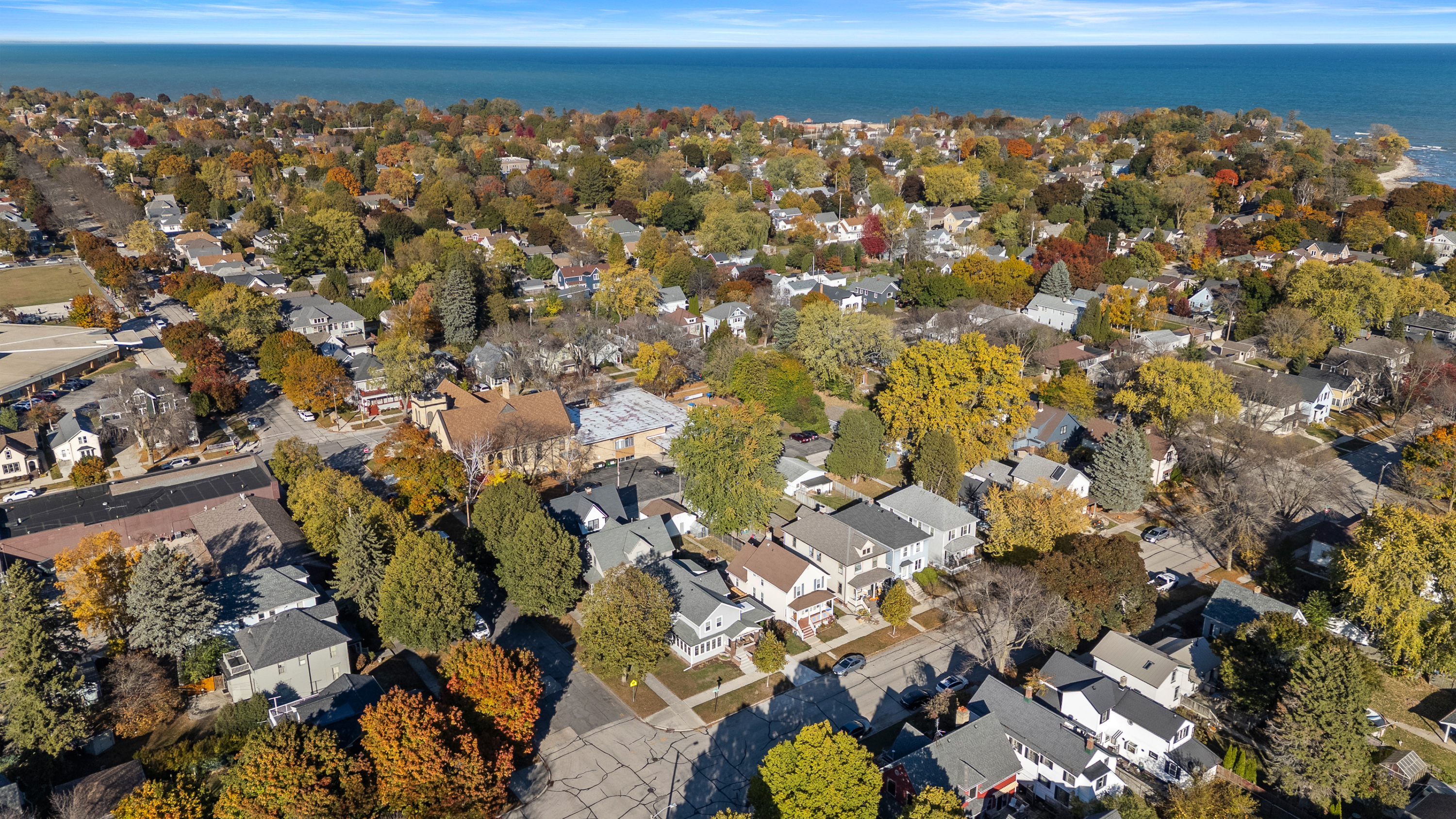 Beautiful tree lined neighborhood.