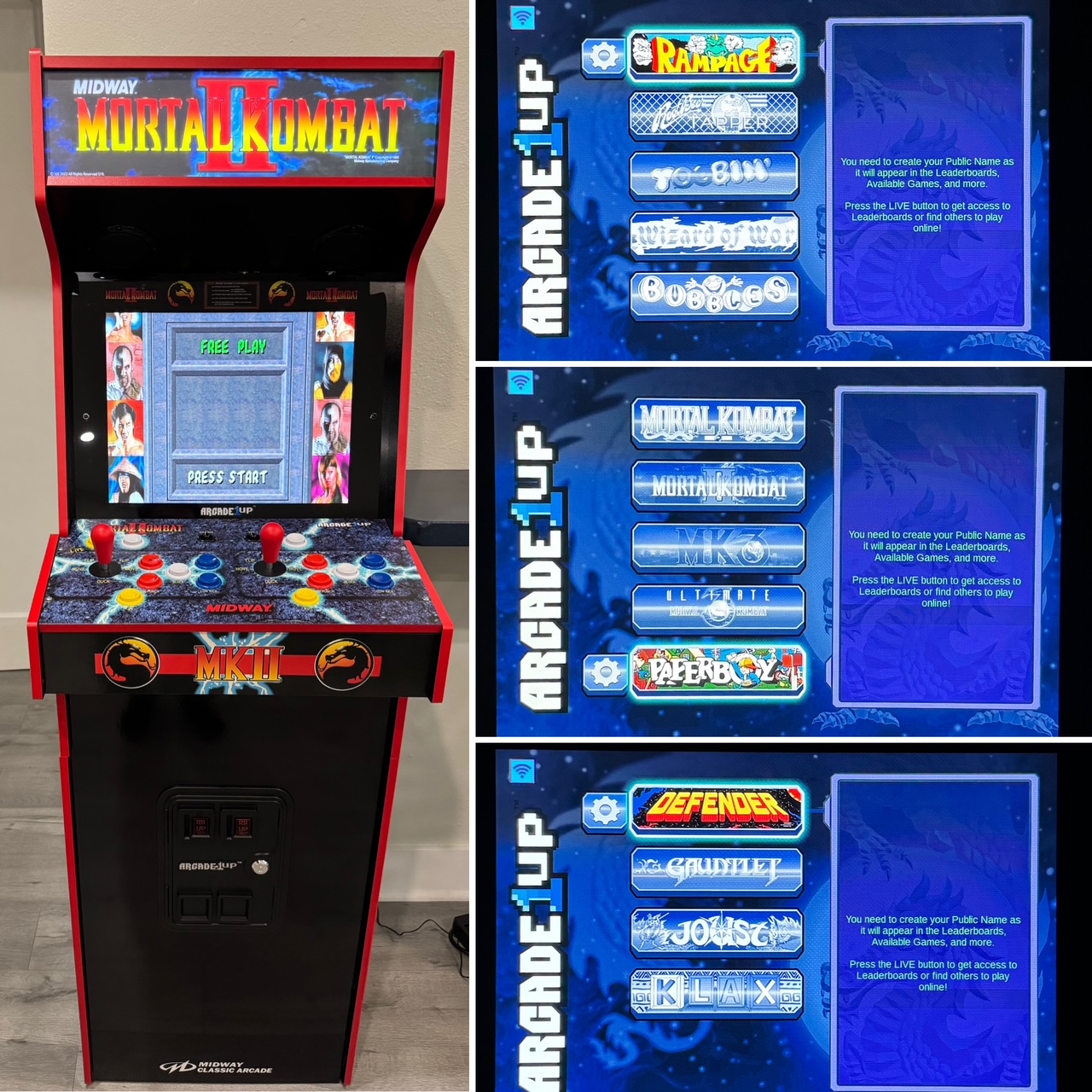 Arcade Machine with Two Joy Sticks & Online Gaming Option - Includes 14 Games