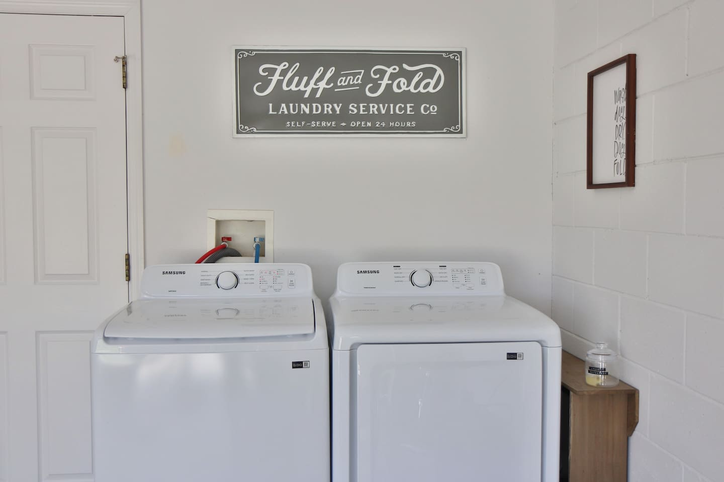 Several laundry detergent pods are provided, amount is dependent on the length of stay