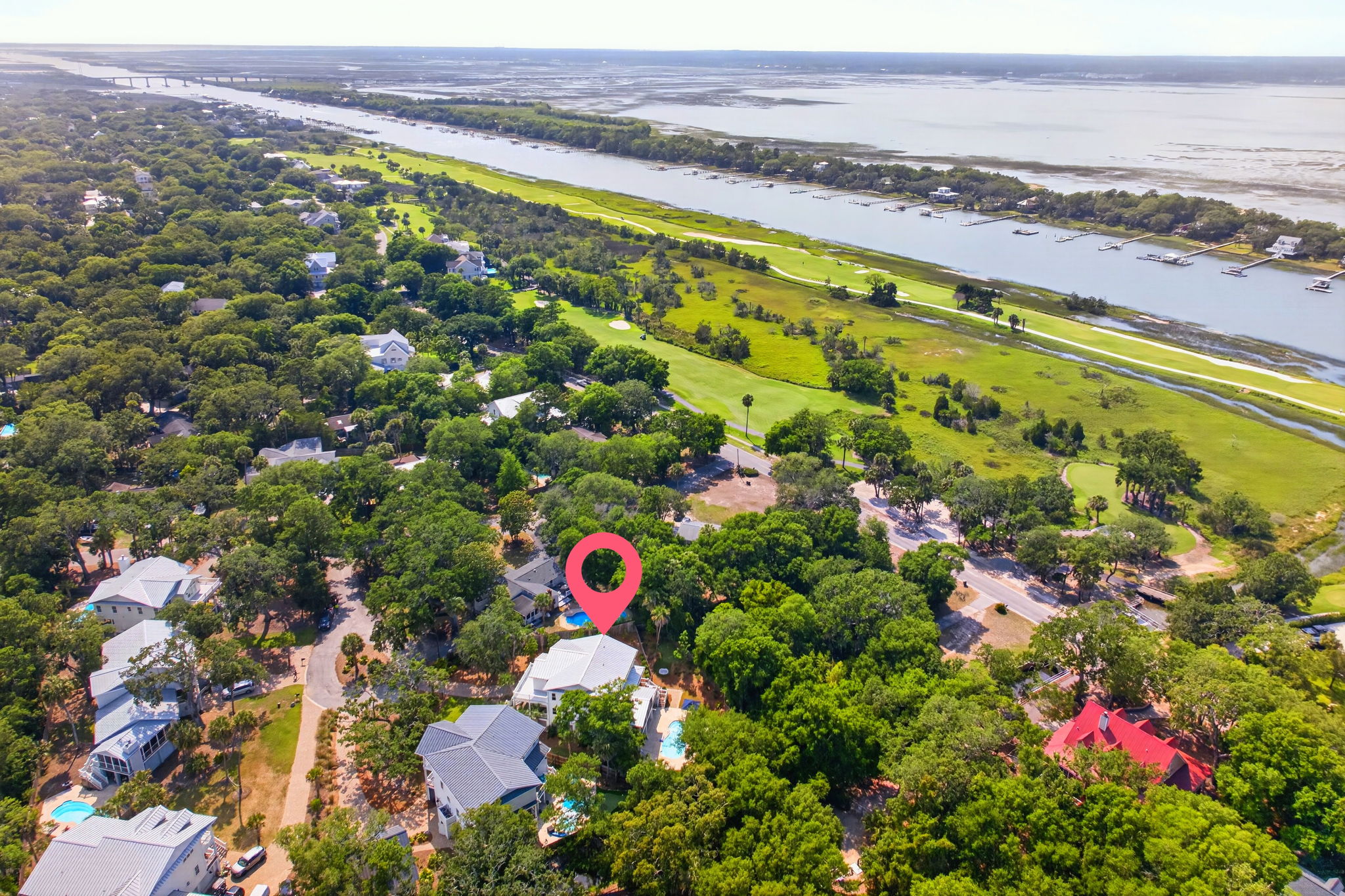 Location to waterway | Driftwood Dreams | 105 Forest Trail | Isle of Palms, SC | IOP Escapes