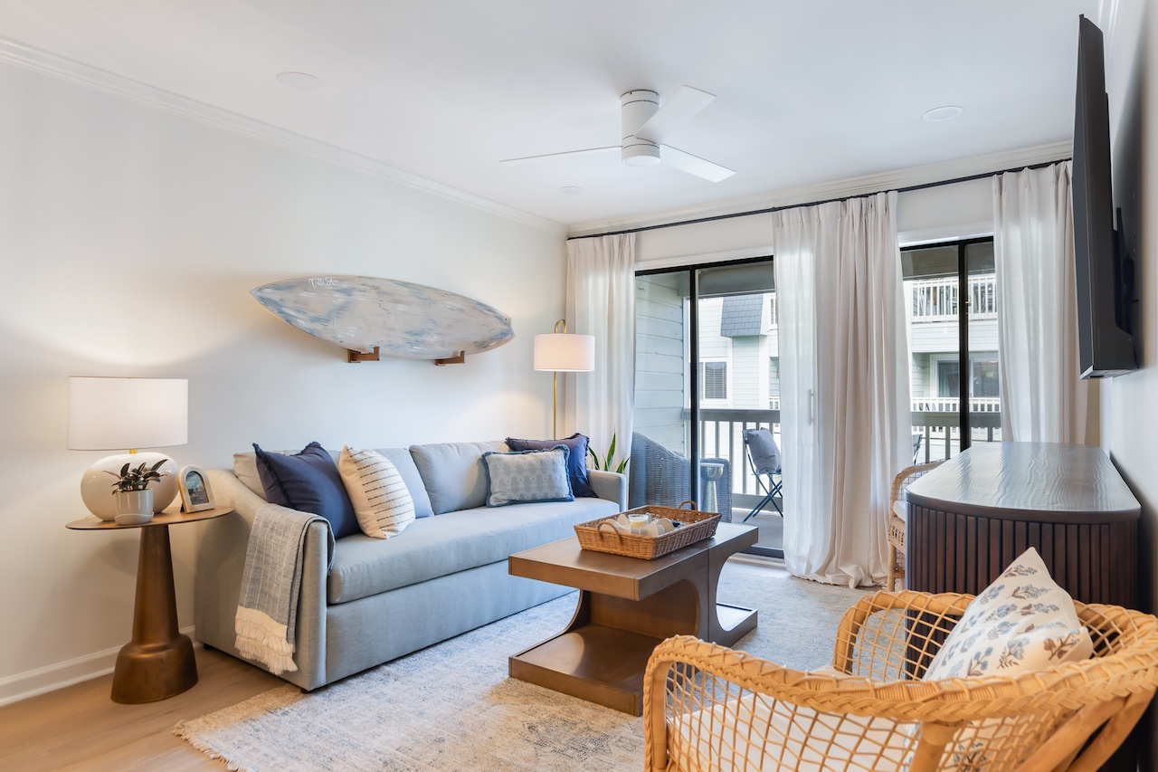 Living Room | 211C Oceanside Villas | Isle of Palms SC | IOP Escapes
