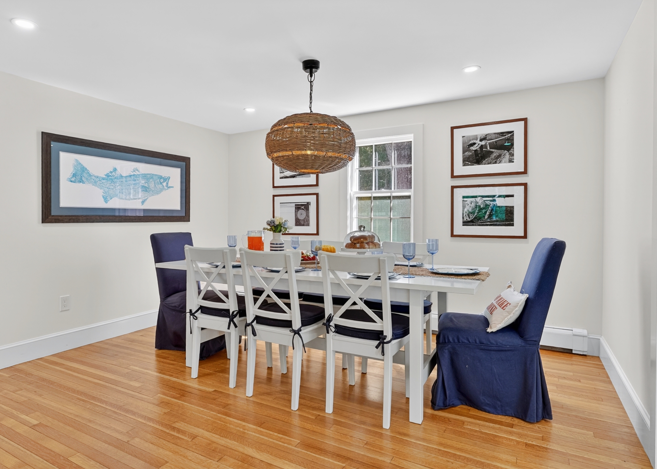 Share meals in a warm dining space that flows into the living room!