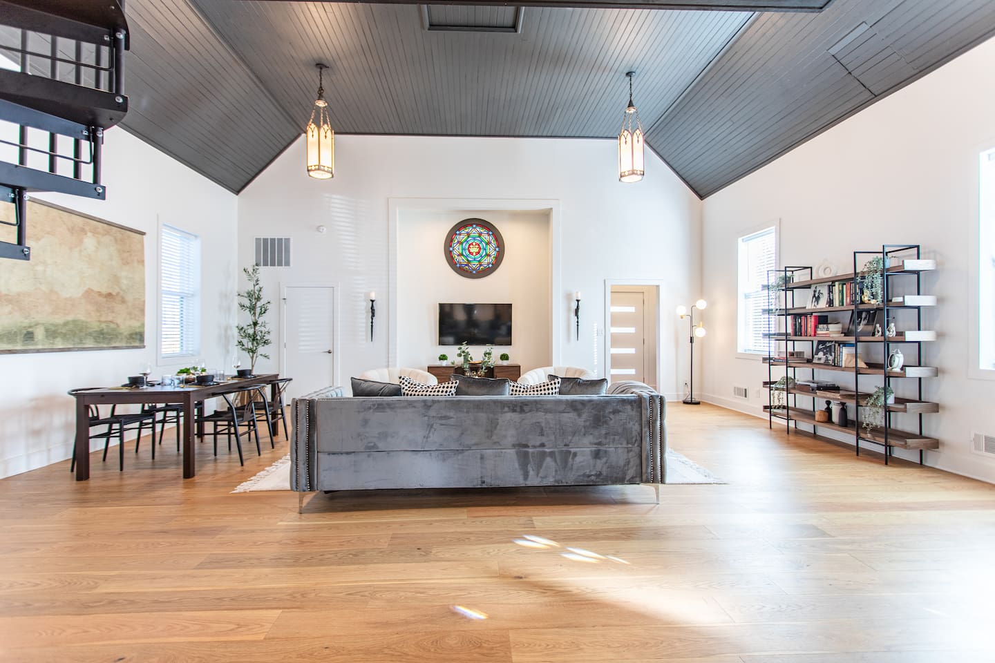 Spacious living area with plenty of room to relax, entertain, and enjoy your stay in a comfortable and inviting atmosphere.