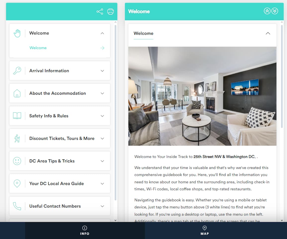 Digital Guidebook Welcome Page.