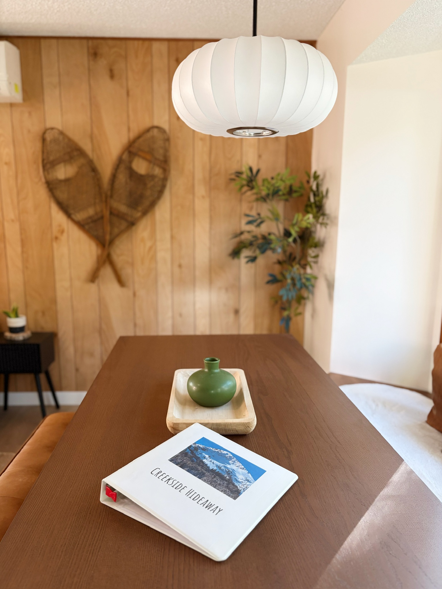 Creekside dining area