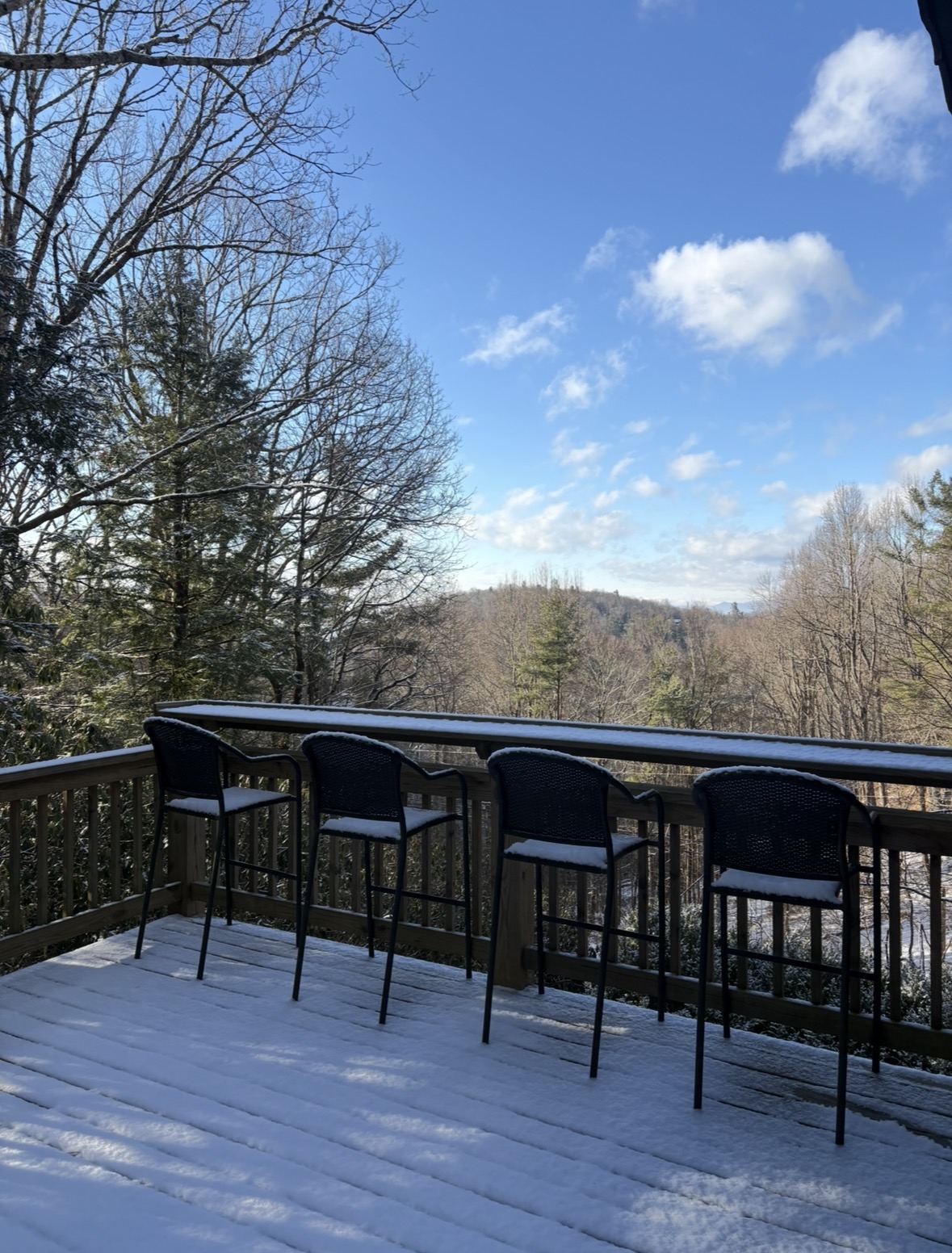 Bar counter deck is perfect place to enjoy an outdoor meal - beautiful spot to watch the sunset