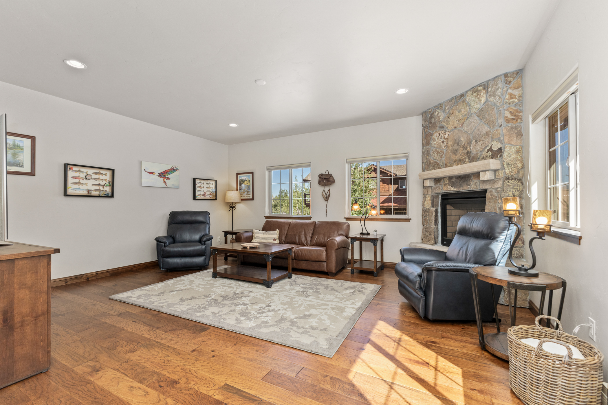 Main Level -- Living Room with Gas Fireplace