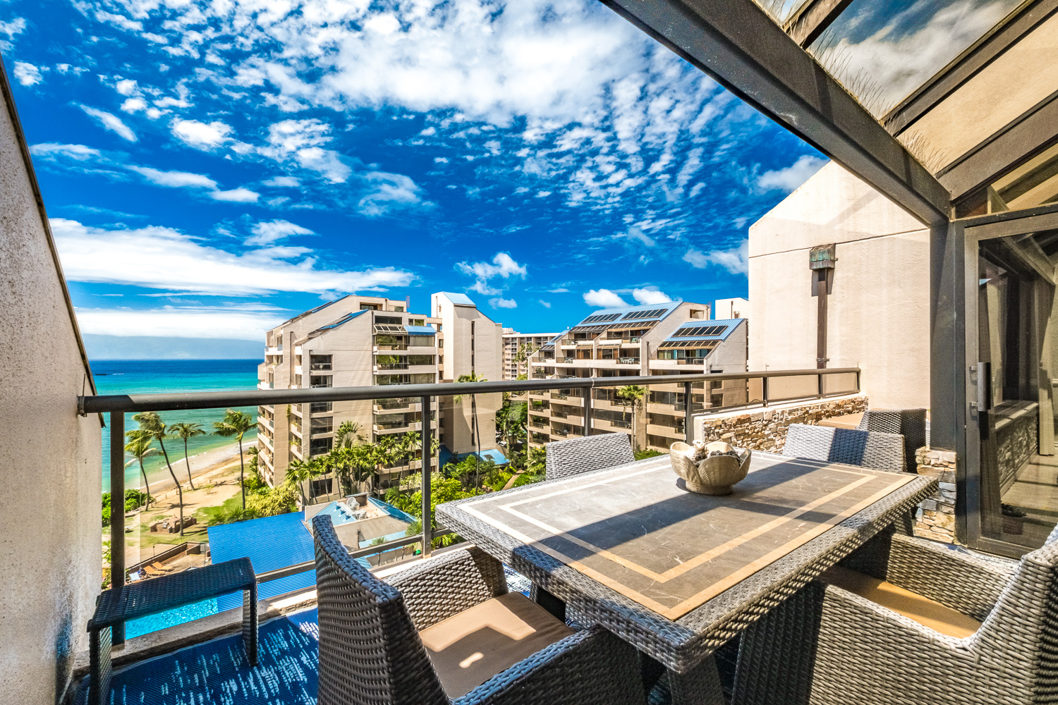 Outdoor dining with a view