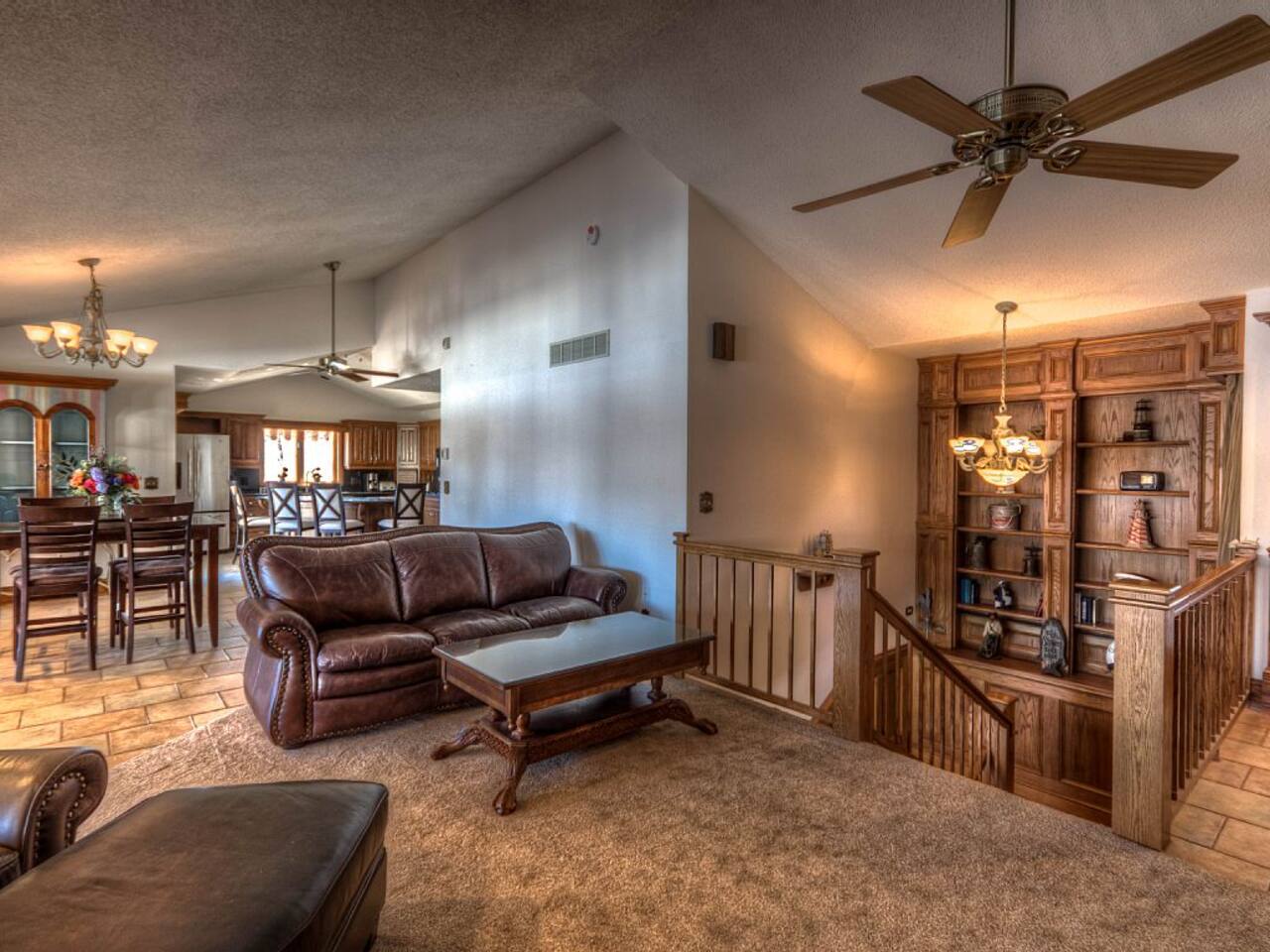 Wood accents throughout the home