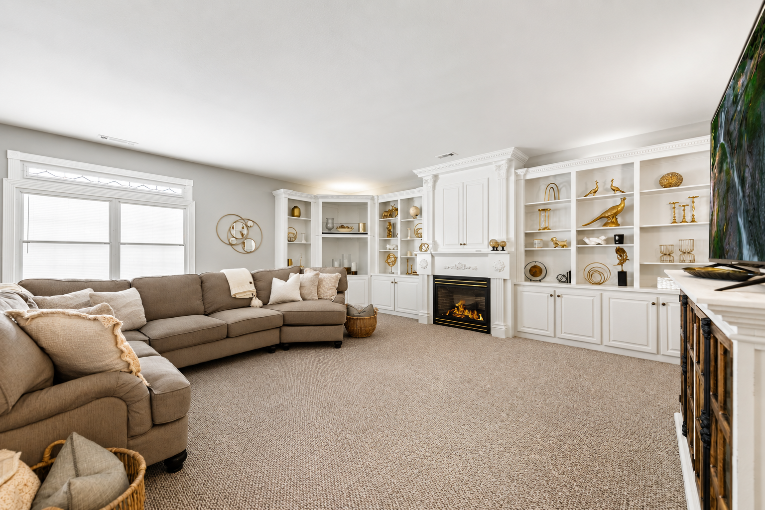 Enjoy cozy evenings by the indoor fireplace in the spacious living area.