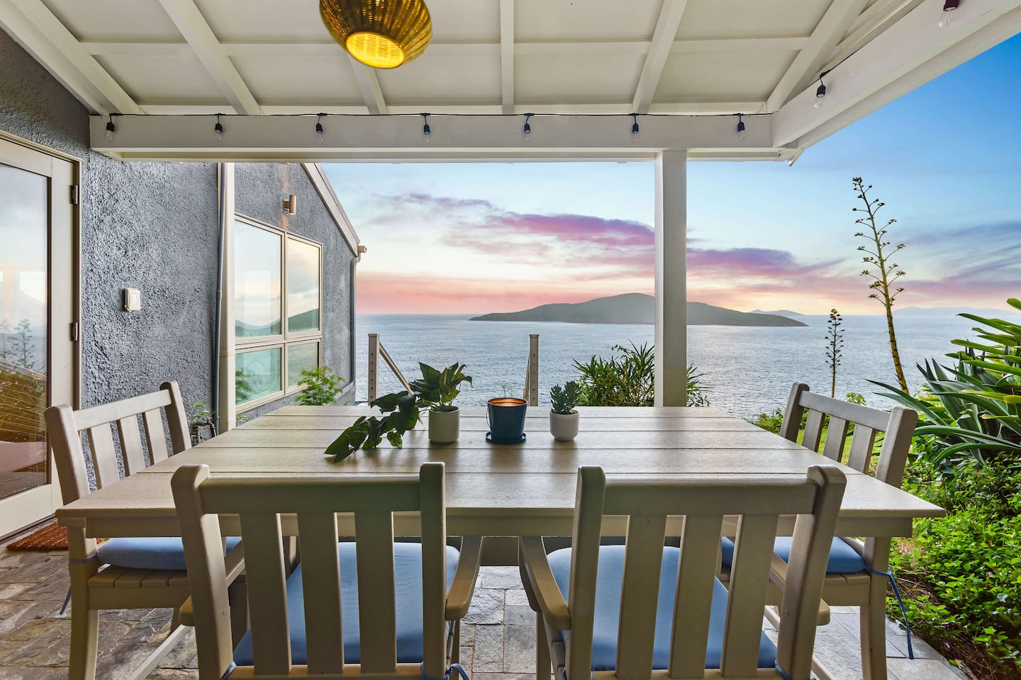 Outdoor dining area off the main living space 
