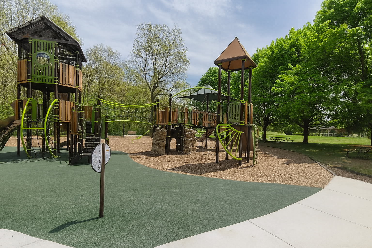 Spacious Adventure Playground – Perfect for Kids to Climb, Explore, and Play Among the Trees