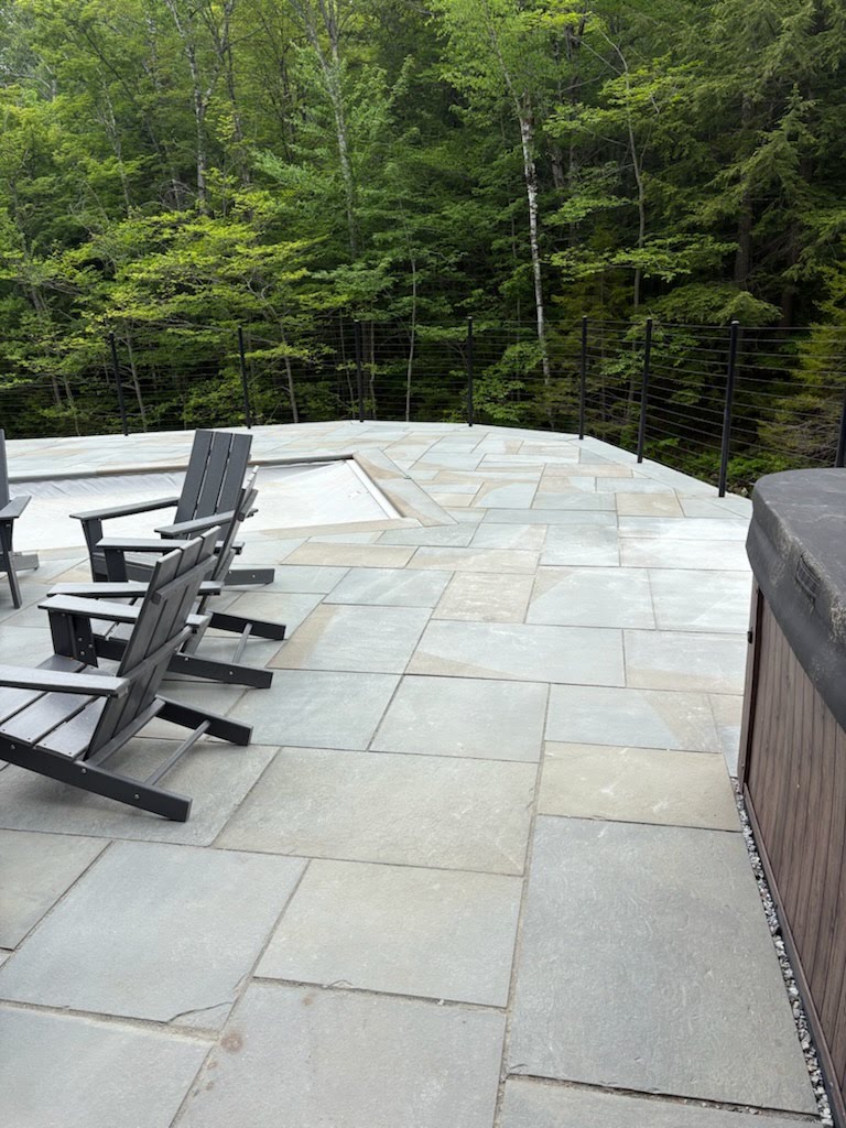 Large patio space around the pool