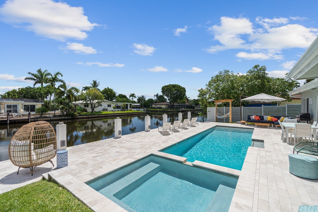 Our home is in a quiet neighborhood on a peaceful canal, teeming with wildife!